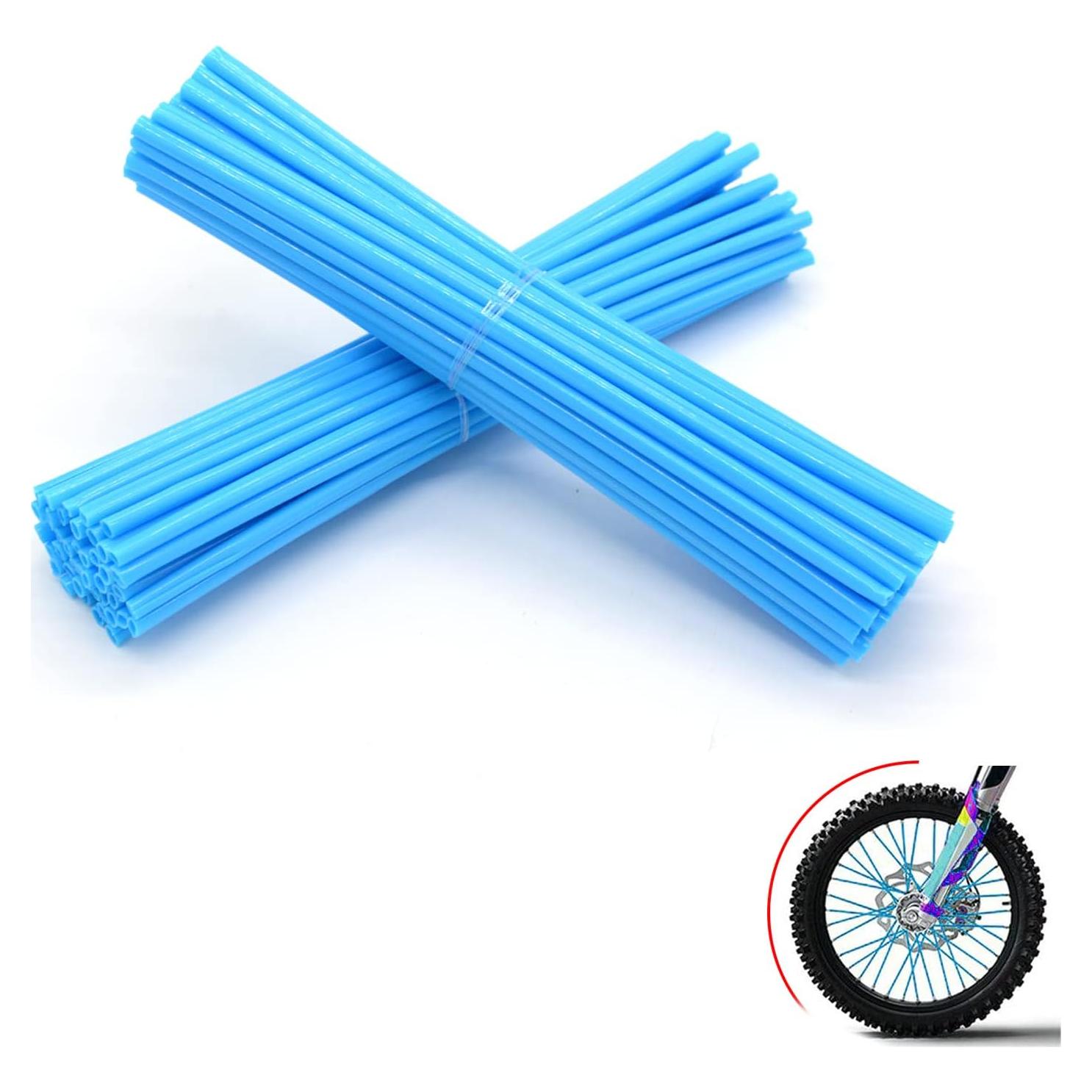 Cubiertas de Radios Universales OXLLONE 21" Azul Claro para Motocicleta