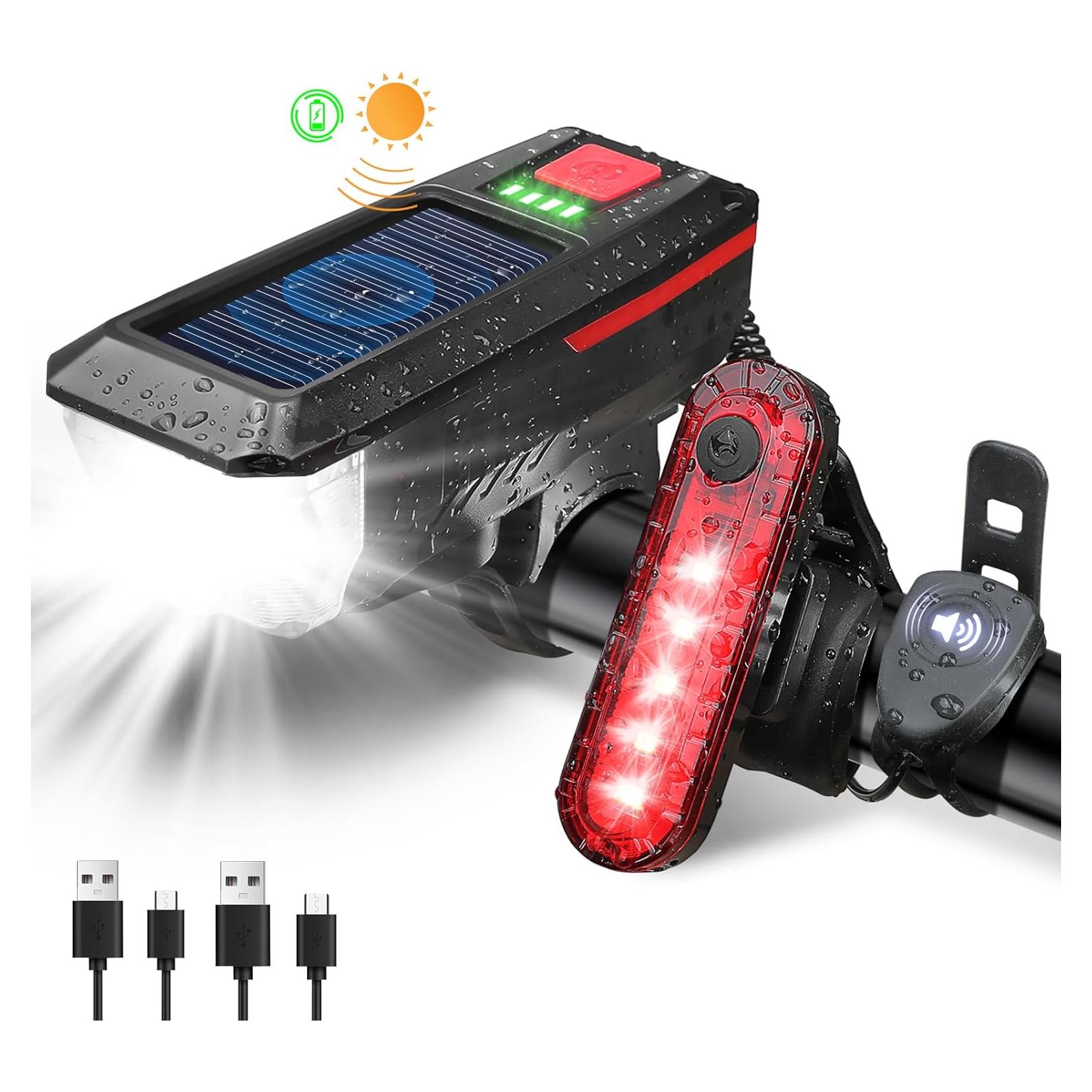 Juego de Luces Recargables SODPE para Bicicleta - 800 Lúmenes