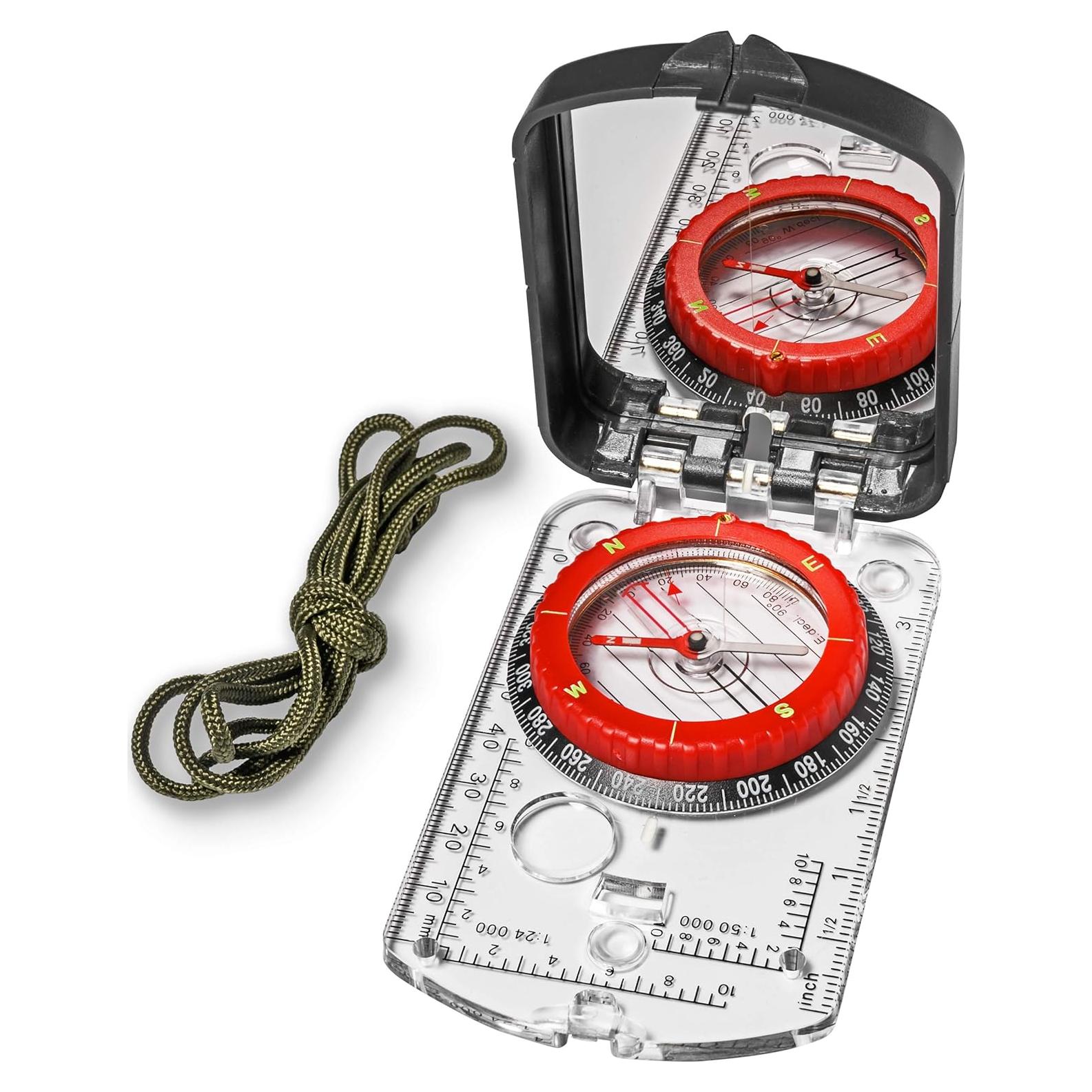 Brújula de Boy Scout TurnOnSport con Espejo Ajustable