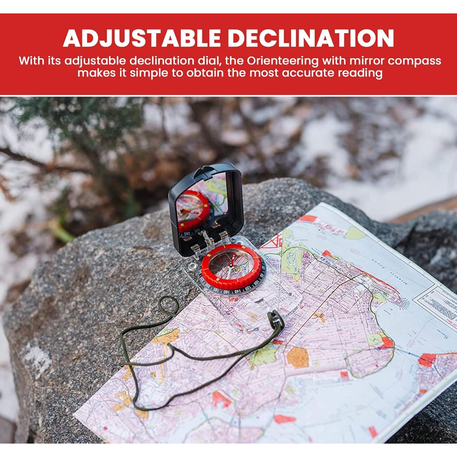 Brújula de Boy Scout TurnOnSport con Espejo Ajustable