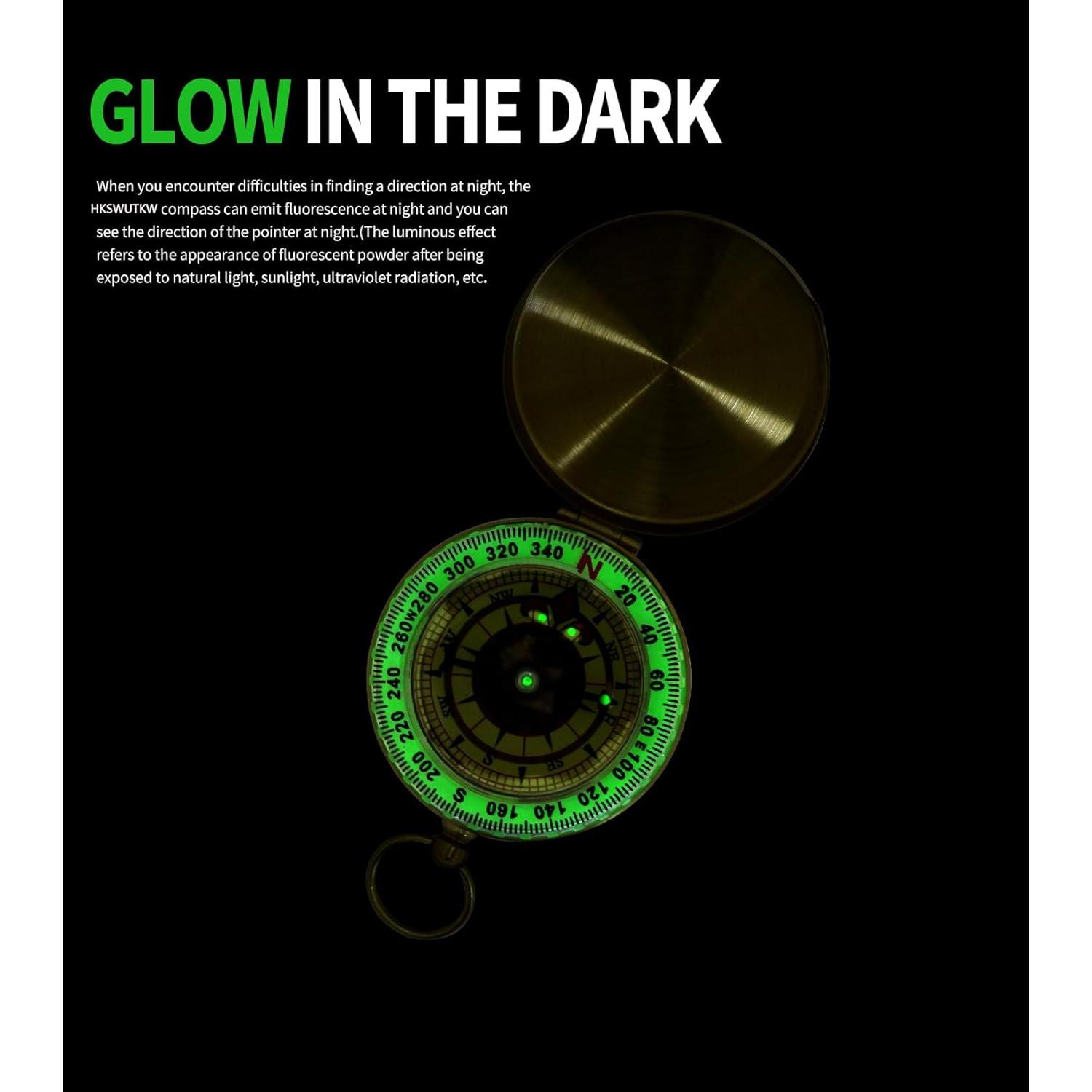 Brújula de Llave Dorada HKSWUTKW de Bronce Impermeable