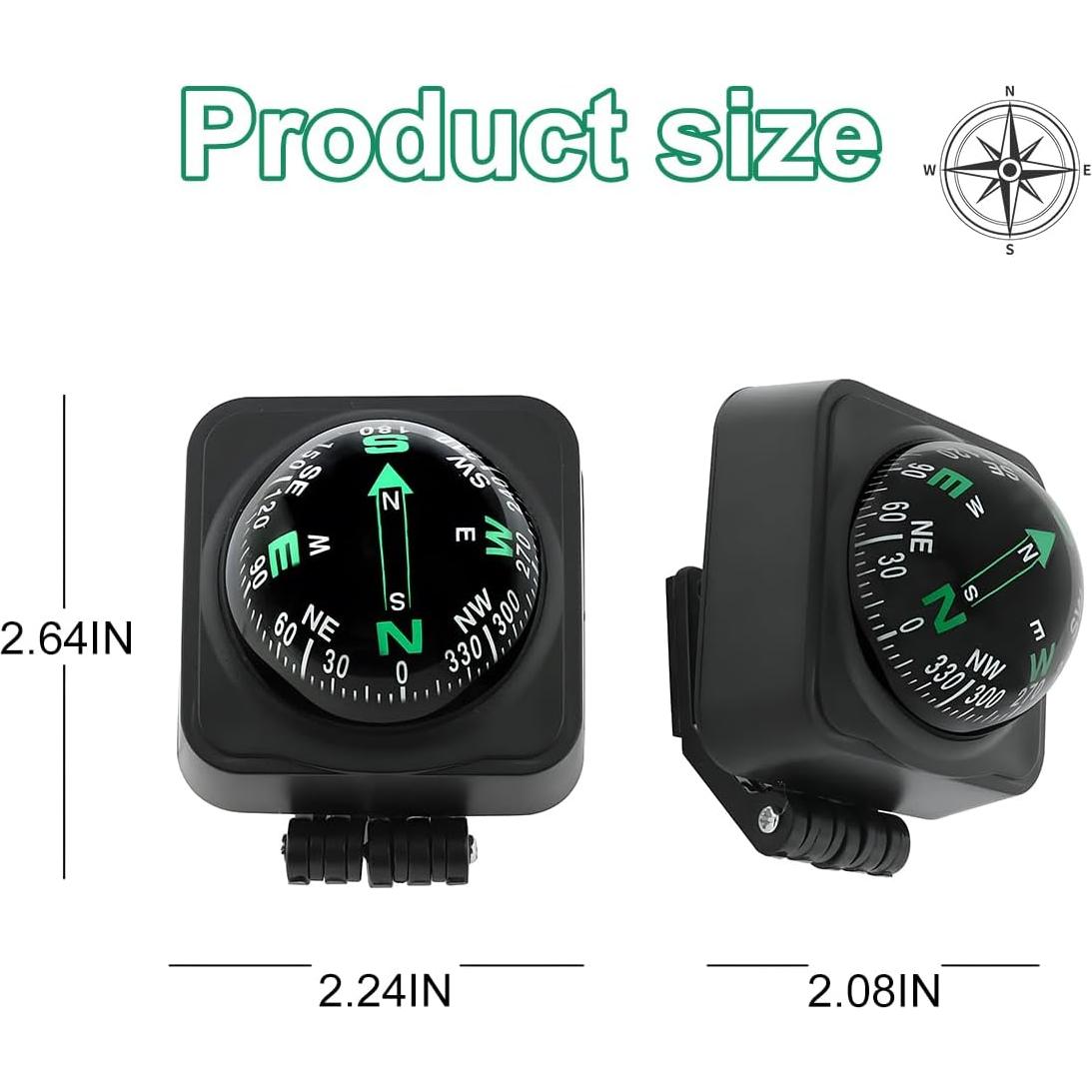 Brújula de Coche Mandark Ajustable para Tablero 6.7cm