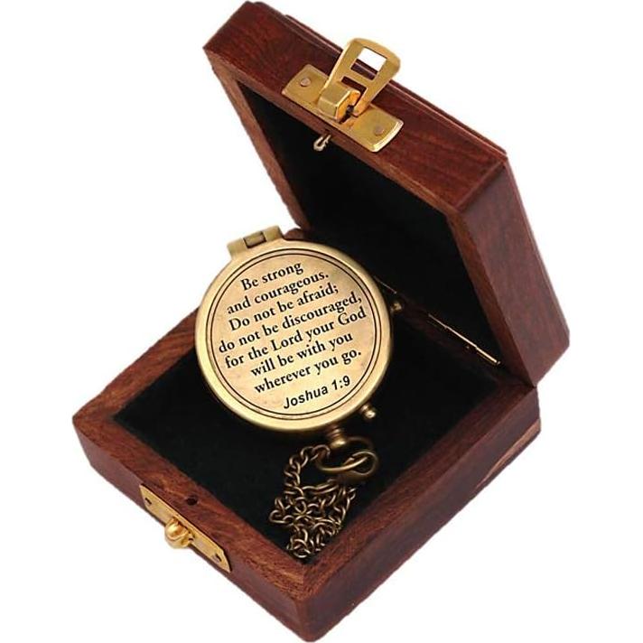 Brújula de Latón Sólido ROORKEE con Grabado Inspirador