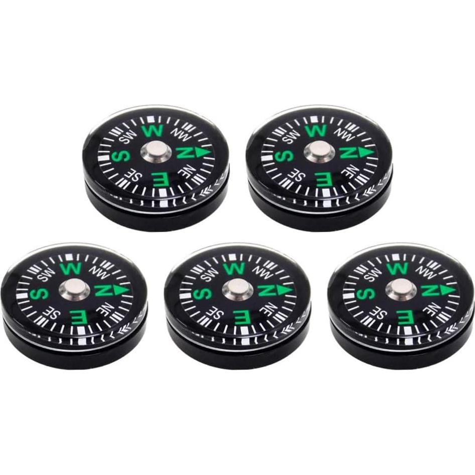 Brújula de Supervivencia LIOOBO 15mm Compacta para Camping