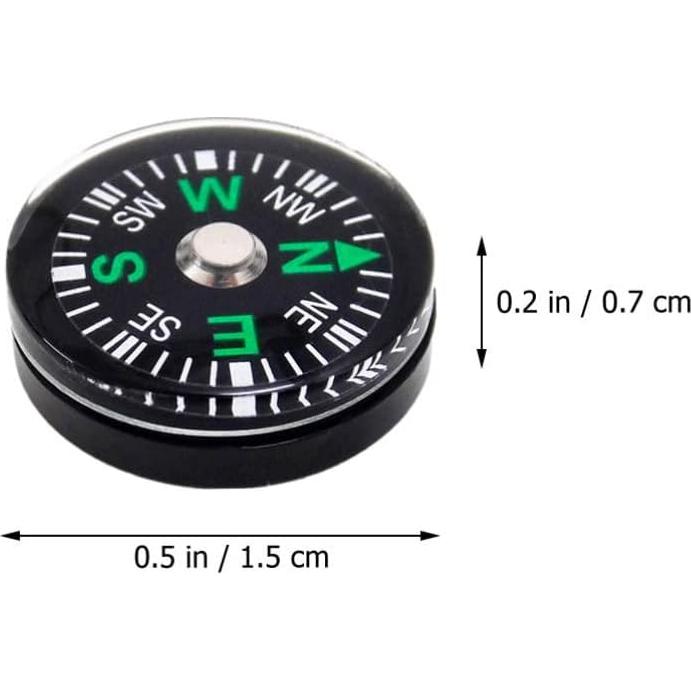 Brújula de Supervivencia LIOOBO 15mm Compacta para Camping