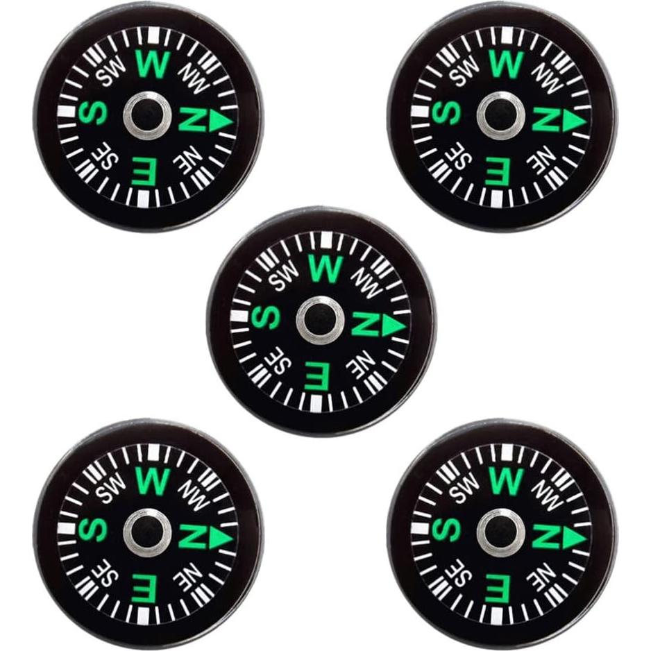 Brújula de Supervivencia LIOOBO 15mm Compacta para Camping