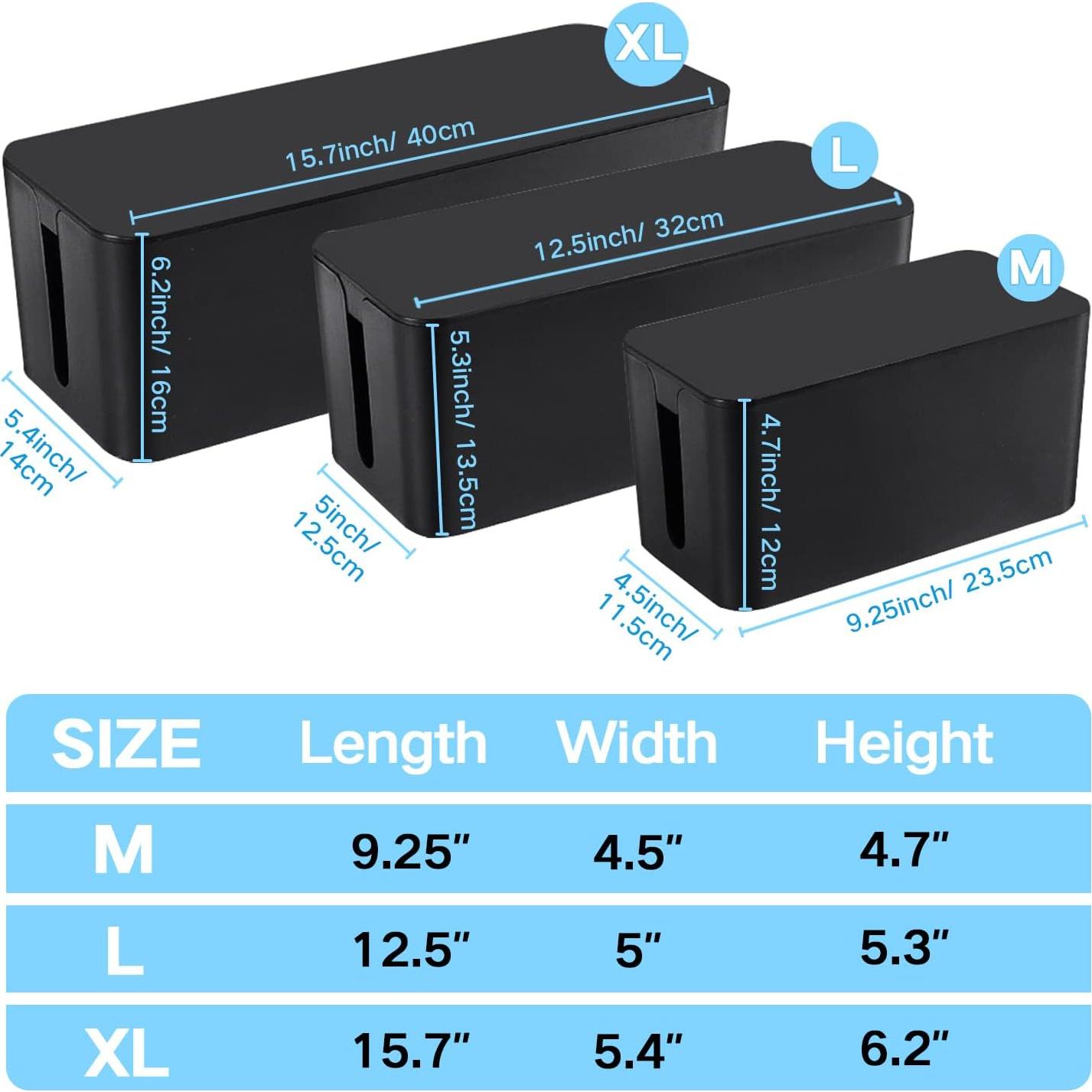 Caja Organizadora de Cables OSPNIEEK 3 Piezas con 33 Accesorios