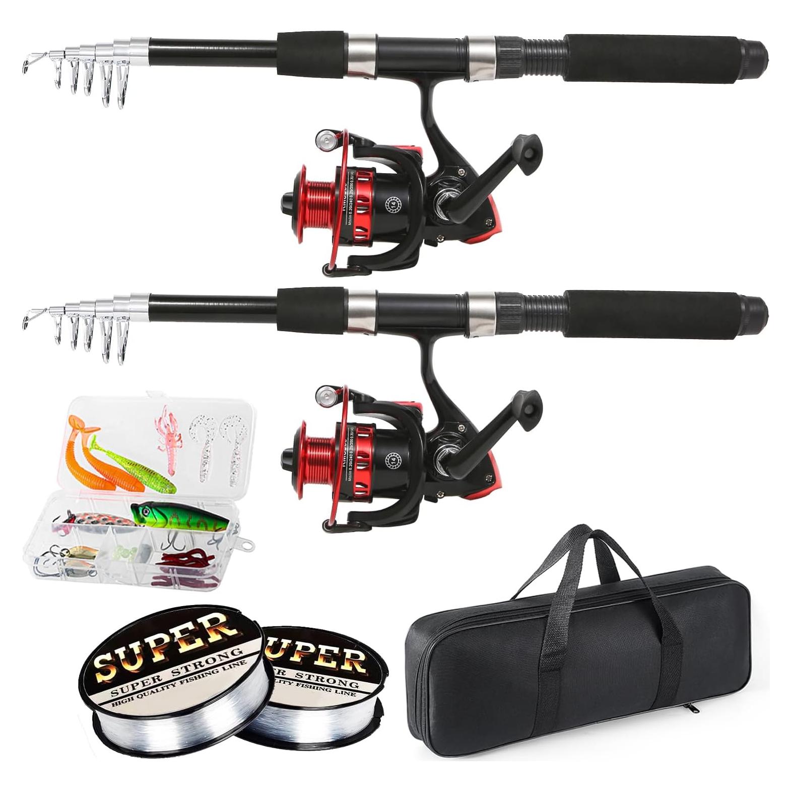 Combo de Pesca Tripquips 2 Piezas 2.1m Fibra de Carbono