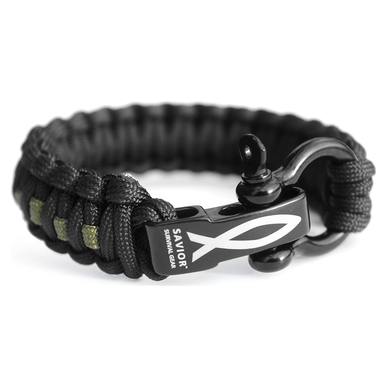 Pulsera de Paracord Ajustable Savior Survival Gear 25.4 cm