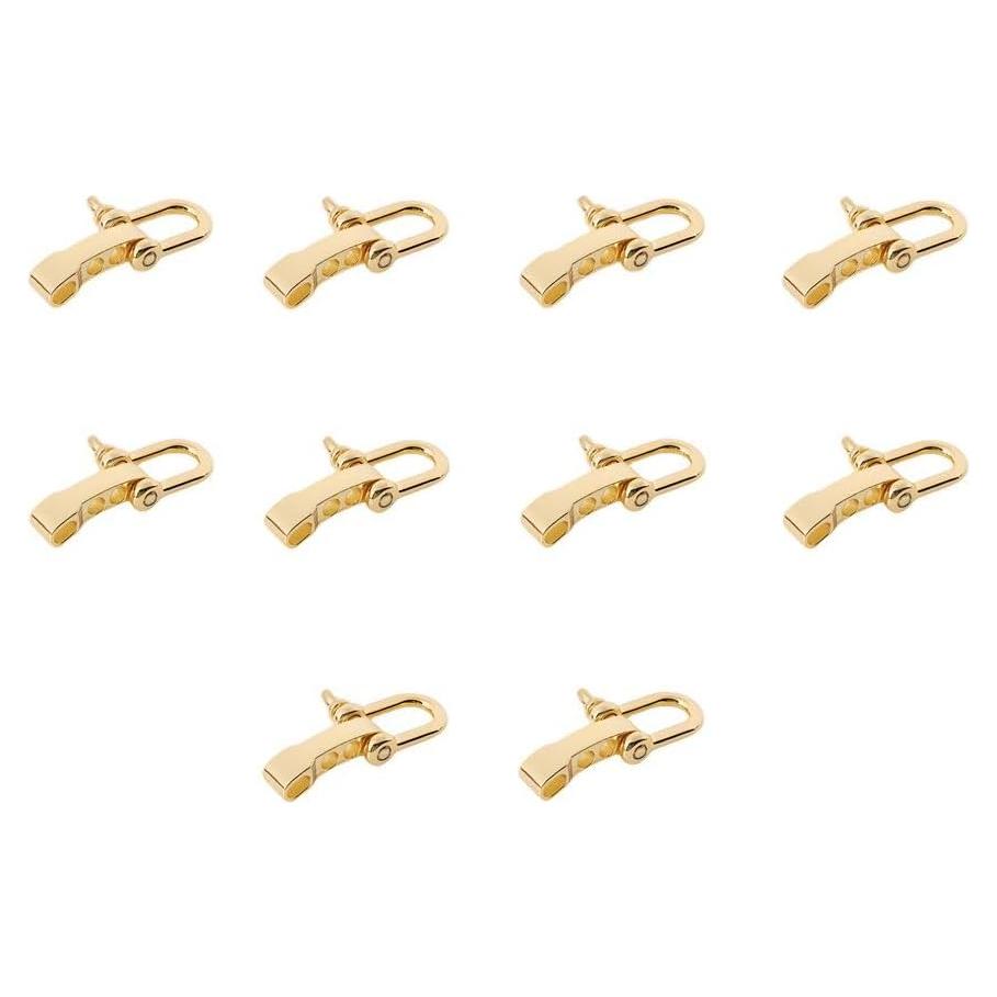 10 Grilletes Ajustables de Zinc Hewnda para Pulseras de Supervivencia