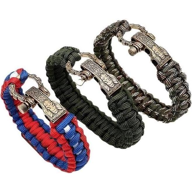 10 Juegos de Grilletes y Hebillas de Paracord Hewnda