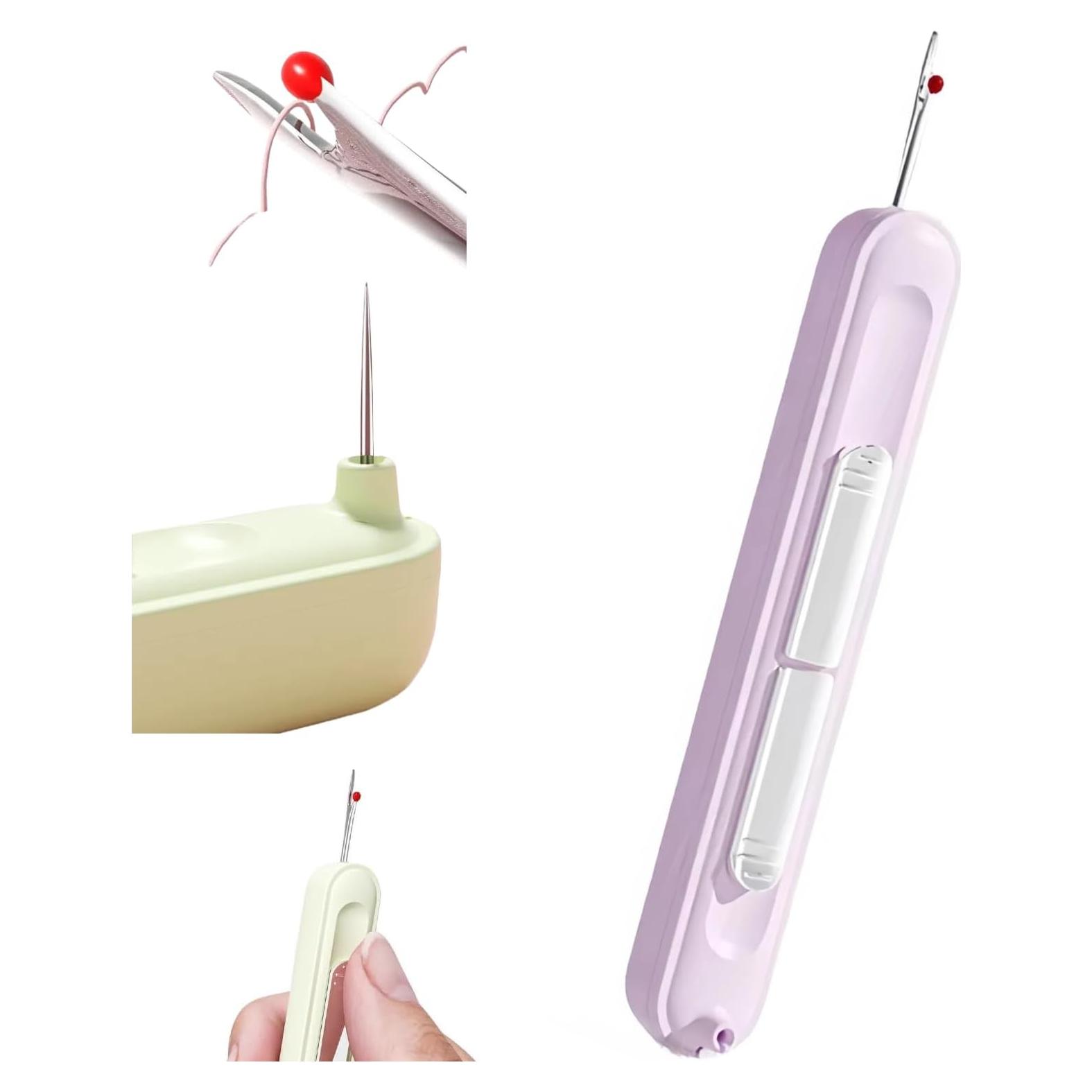 Enhebrador de Aguja 2 en 1 NQAFH Púrpura - Herramienta de Costura