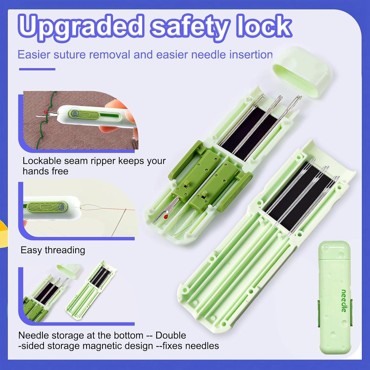 Enhebrador de Agujas Automático 3 en 1 RUOI con Caja Magnética