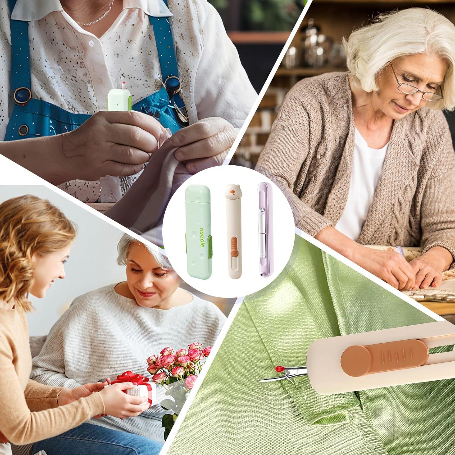 Enhebrador de Agujas Automático 3 en 1 RUOI con Caja Magnética