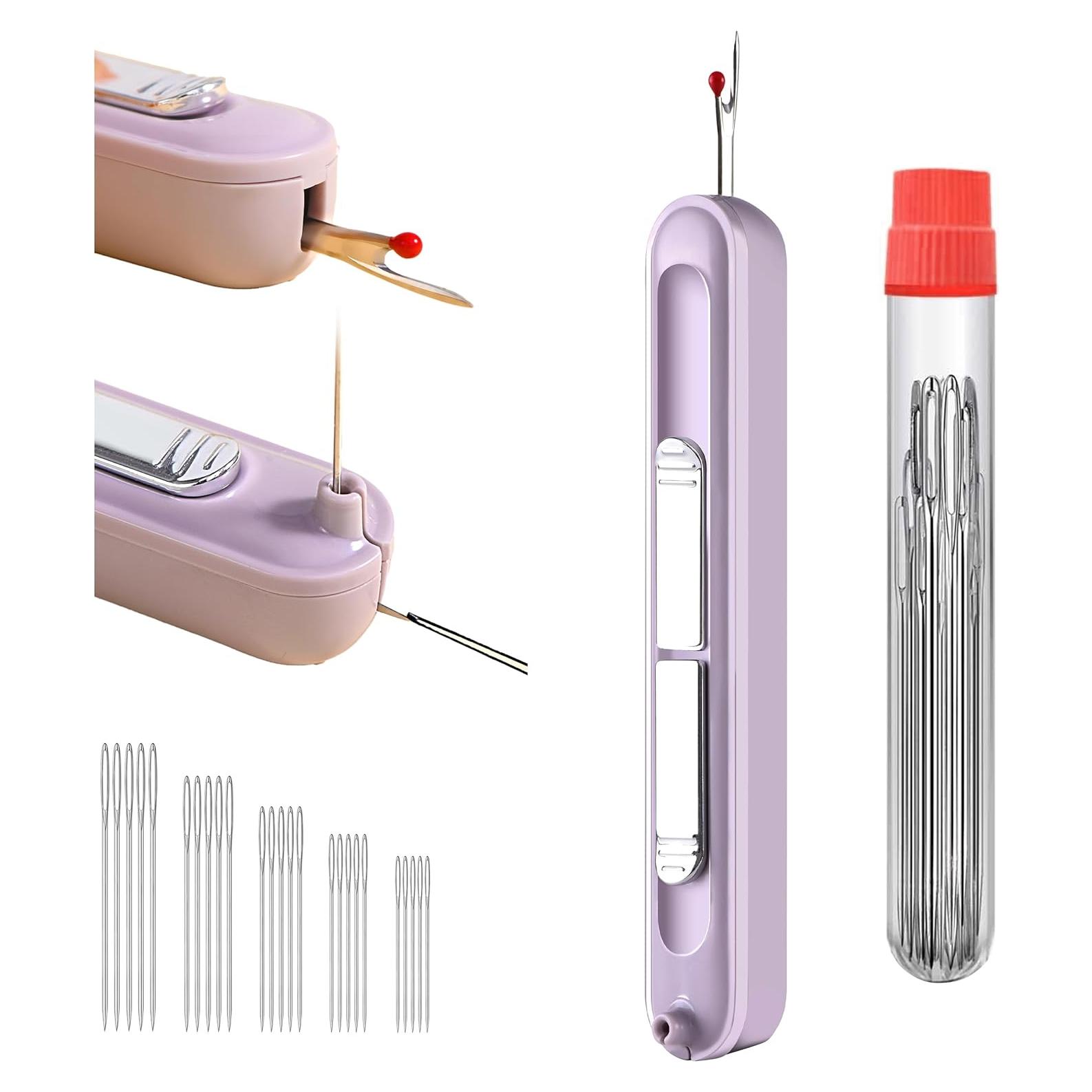 Zivyes Enhebrador de Agujas 2 en 1 con 25 Agujas de Acero