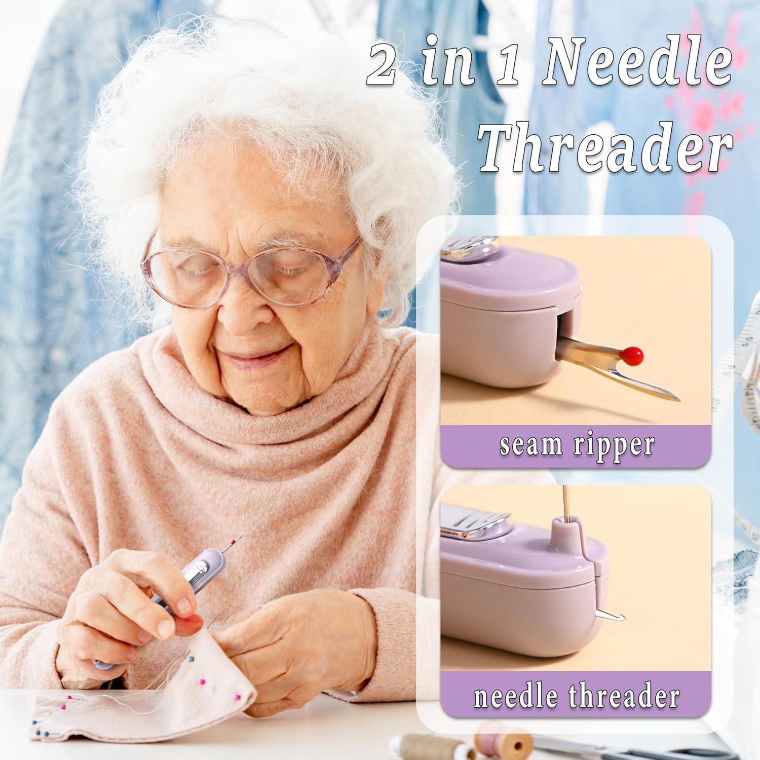 Zivyes Enhebrador de Agujas 2 en 1 con 25 Agujas de Acero