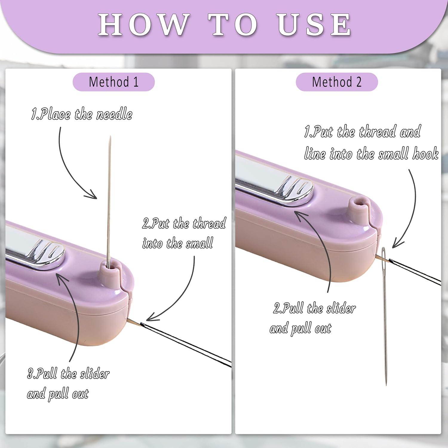 Zivyes Enhebrador de Agujas 2 en 1 con 25 Agujas de Acero