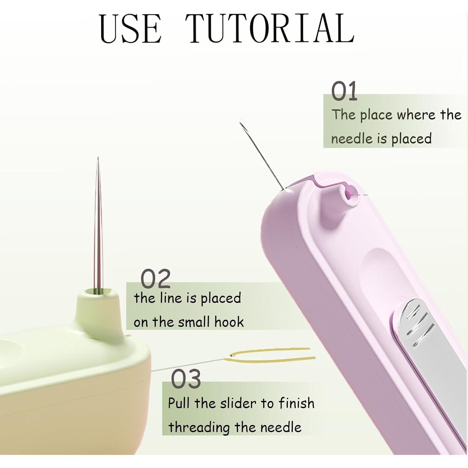 Chiclify Enhebrador de Agujas 2 en 1 Herramienta de Costura