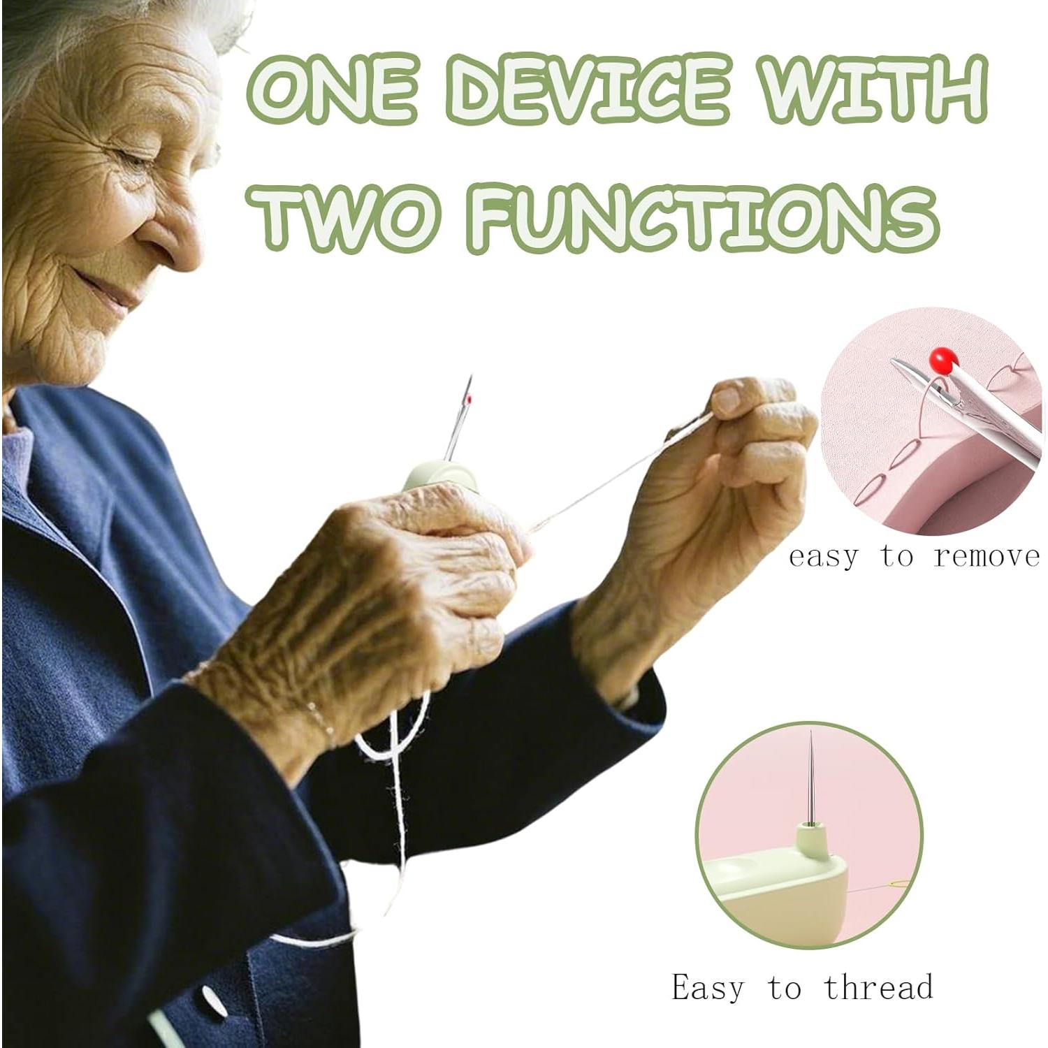 Chiclify Enhebrador de Agujas 2 en 1 Herramienta de Costura