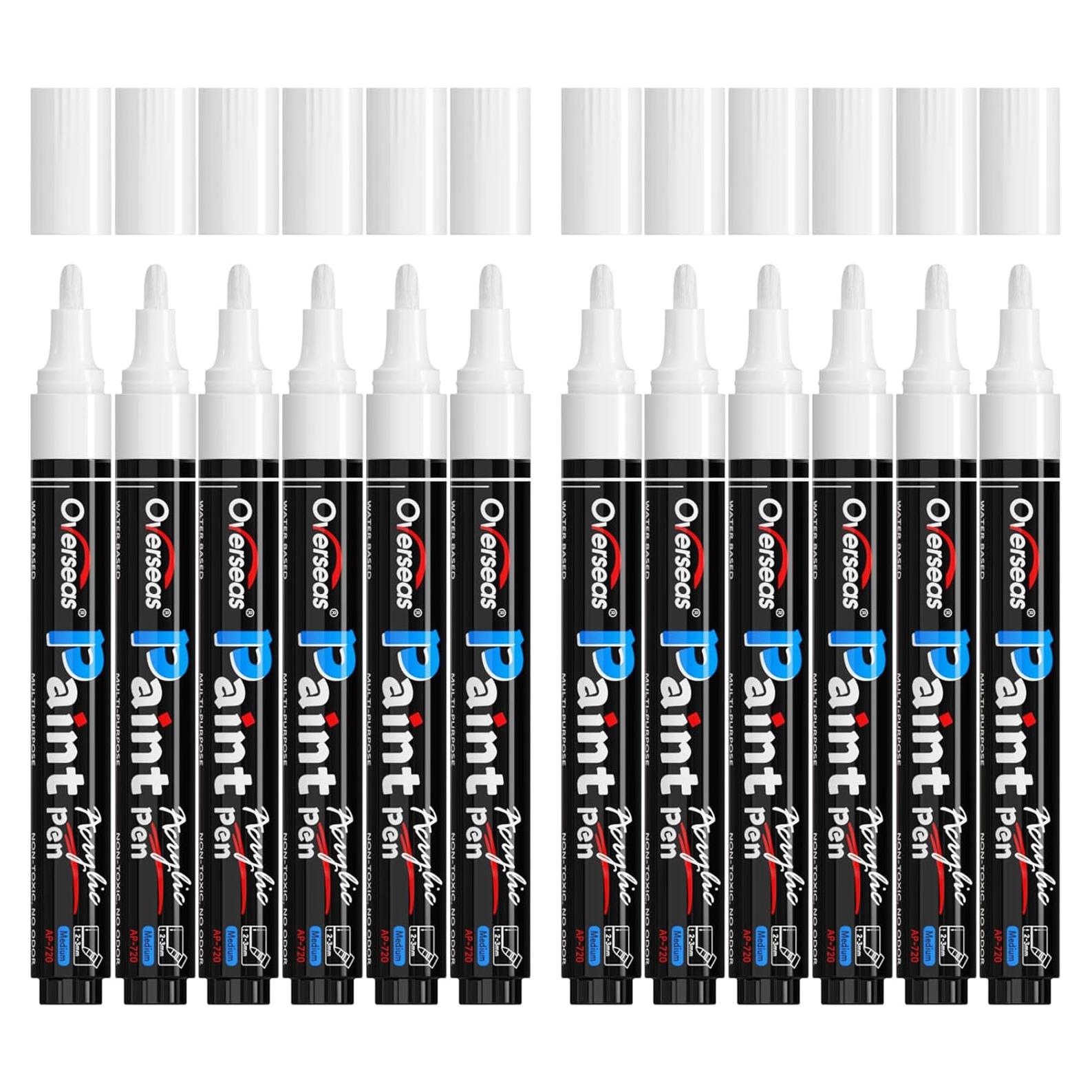 Marcadores de Pintura Acrílica Permanente 12 Unidades Overseas