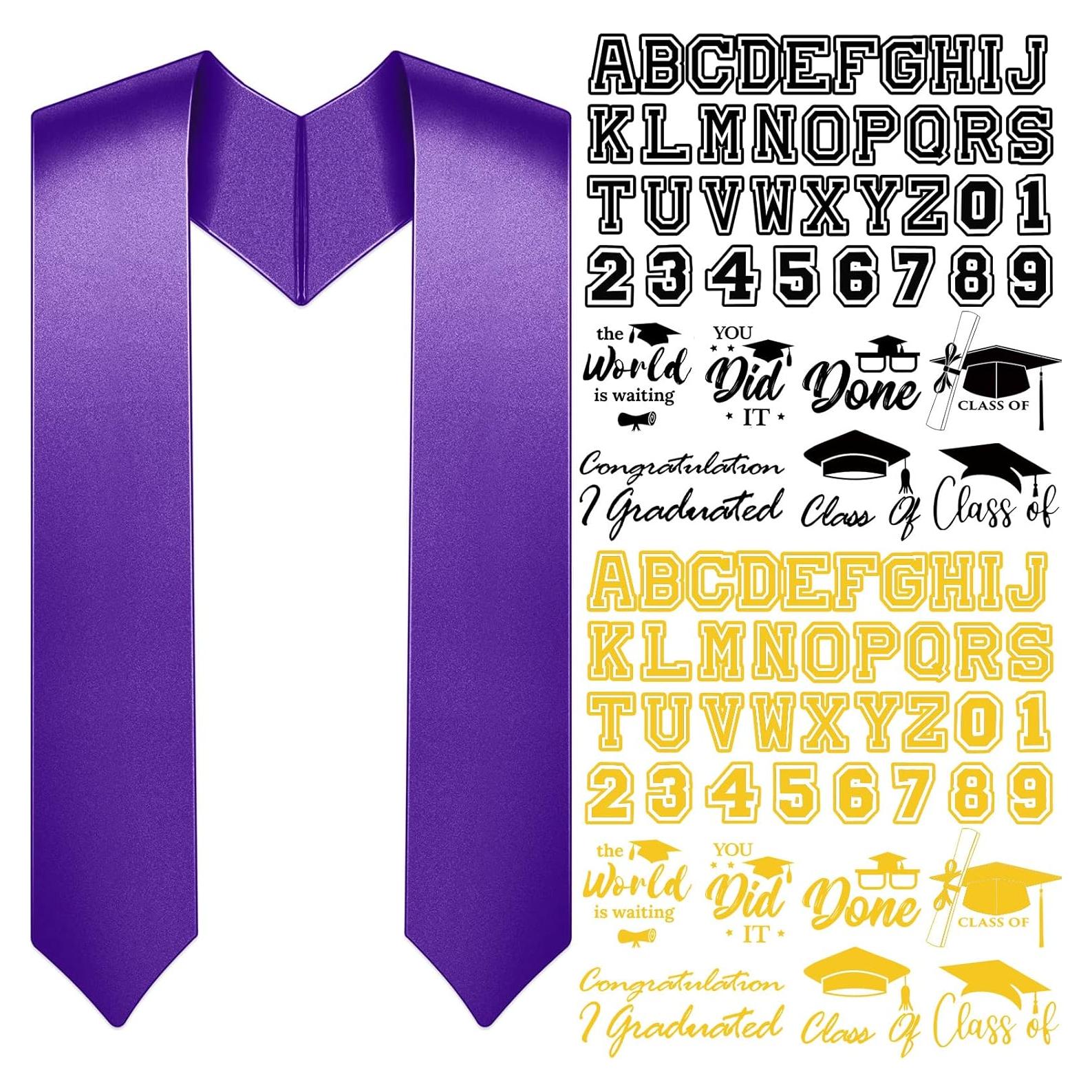 Toga de Graduación Unisex Spakon Púrpura con Parches