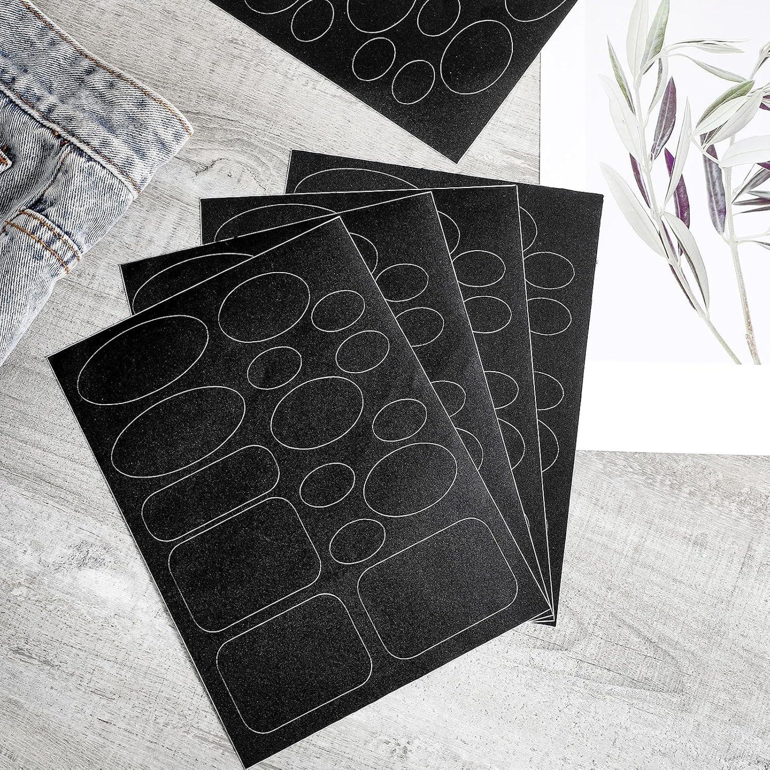 5 Parches de Reparación Autoadhesivos Nylon Negro 5 Tamaños