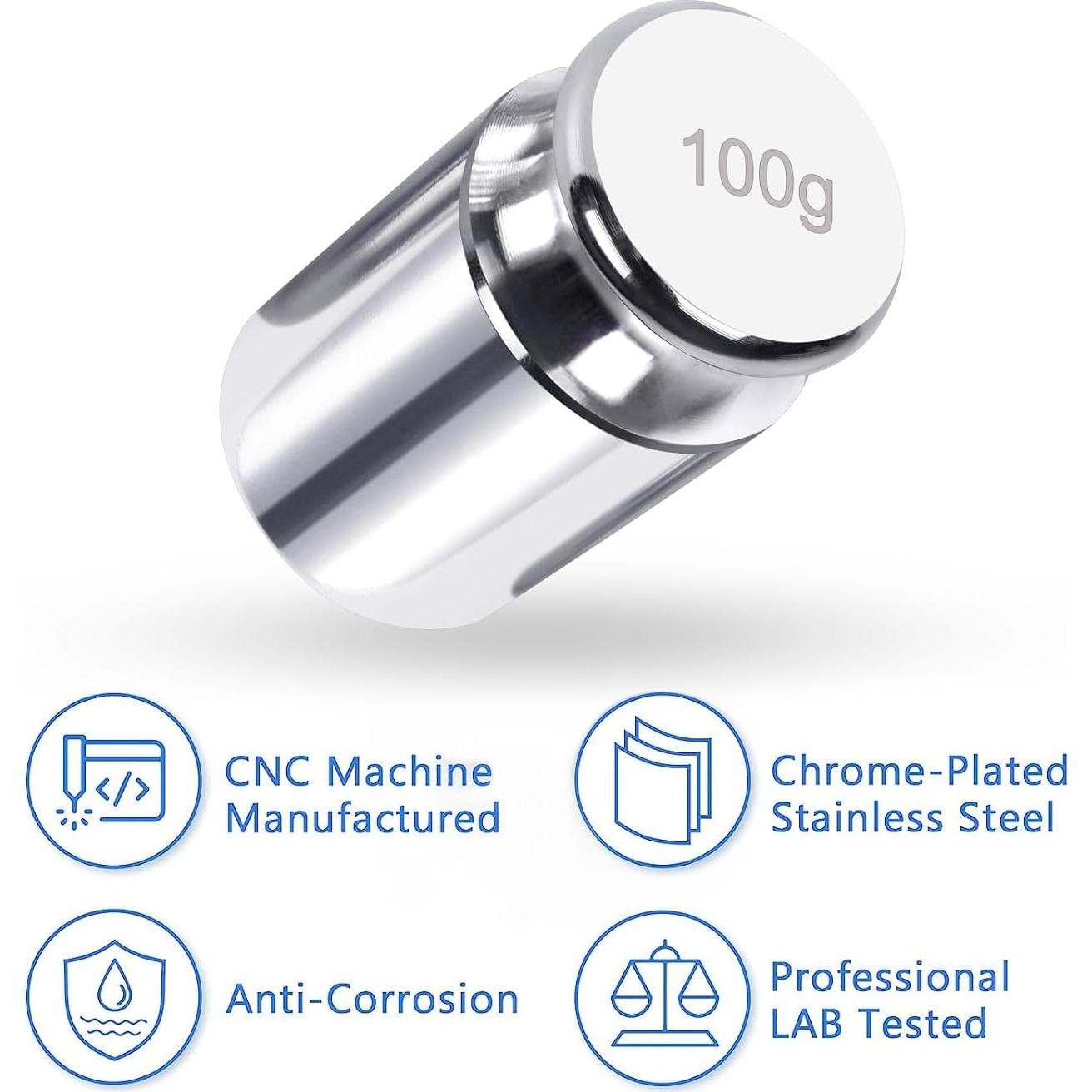 Pesas de Calibración QP 100 Gramos OIML Clase M1 Acero Inoxidable
