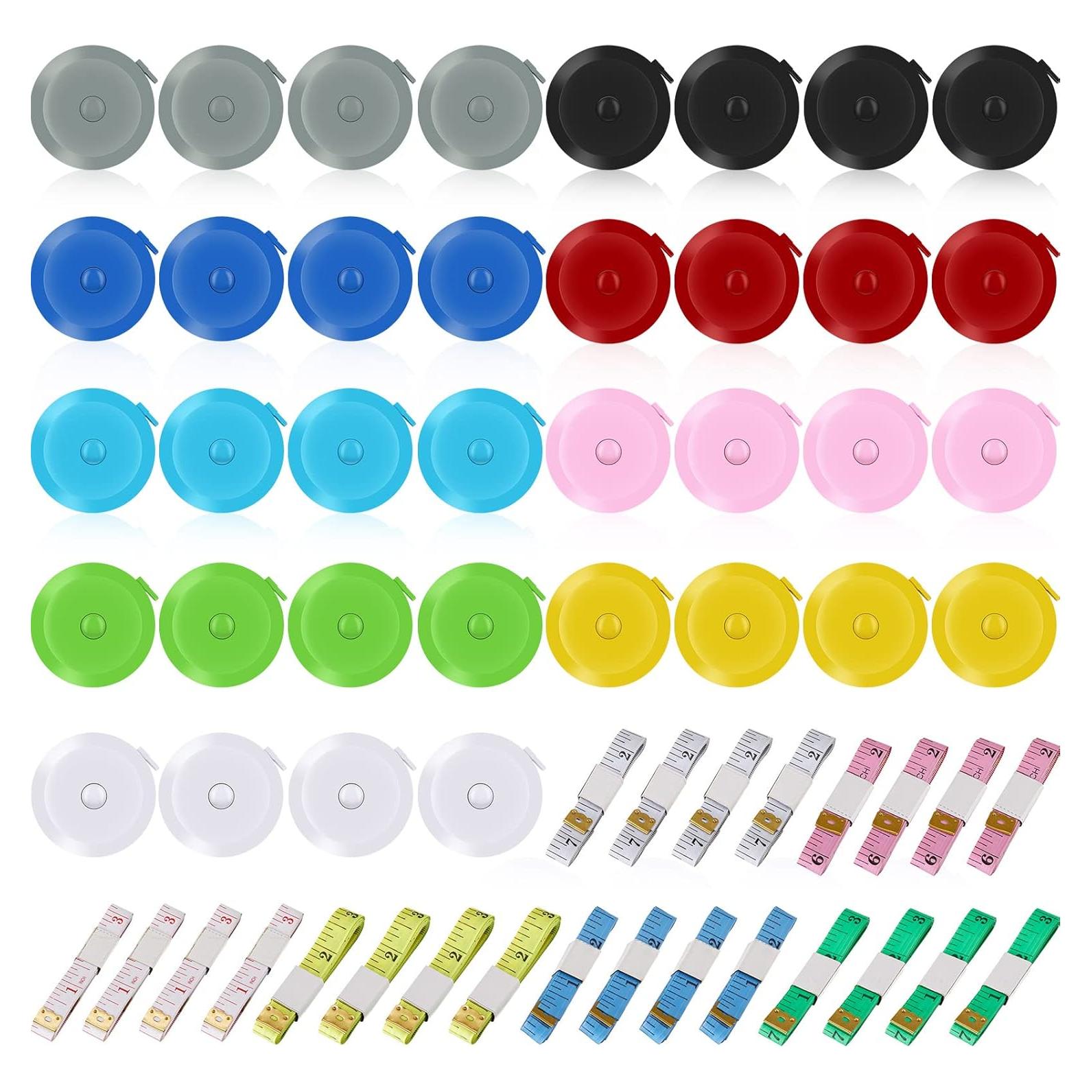 60 Piezas Cinta Métrica Retráctil Yunsailing 150 cm Doble Escala