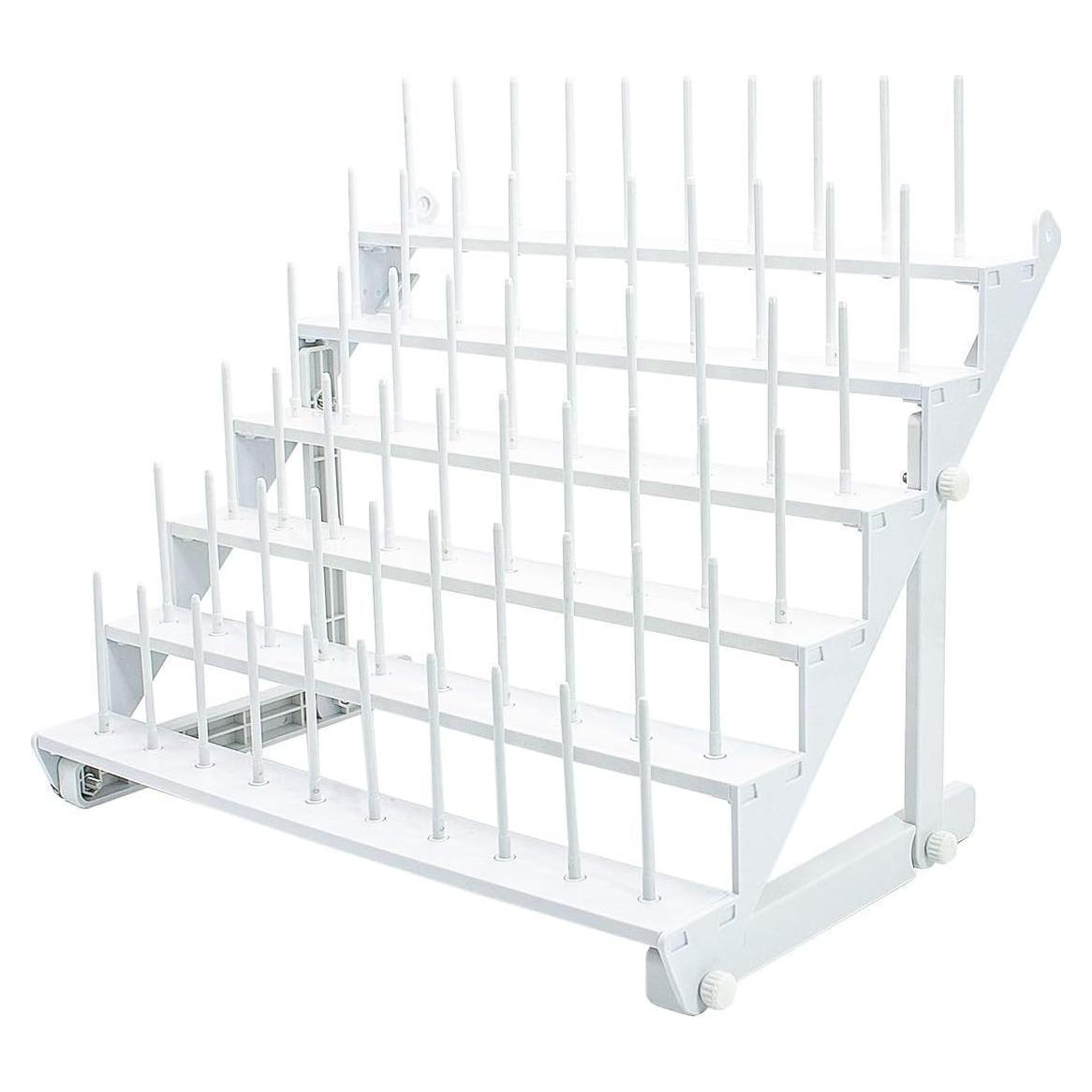 Soporte de Hilo Sew Tech para 60 Bobinas Montaje Pared Blanco