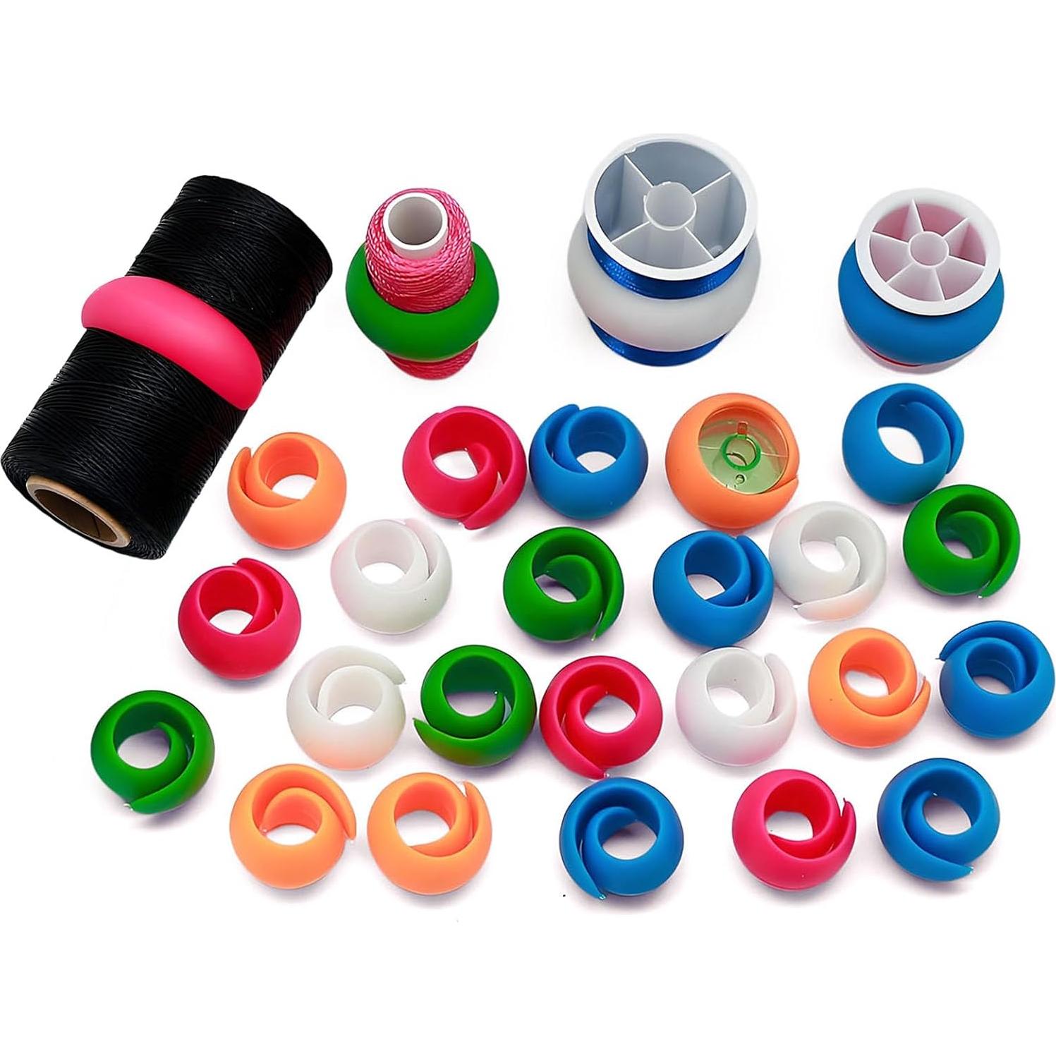 100 Soportes de Hilo Silicona Fbshicung - Organizador de Bobinas