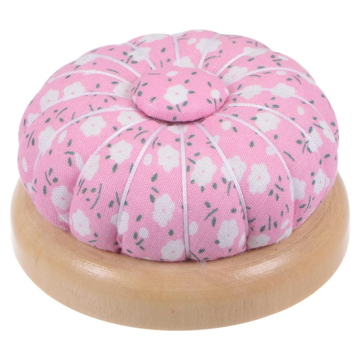 Cojín de Aguja HARFINGTON con Base de Madera Magnética - Rosa