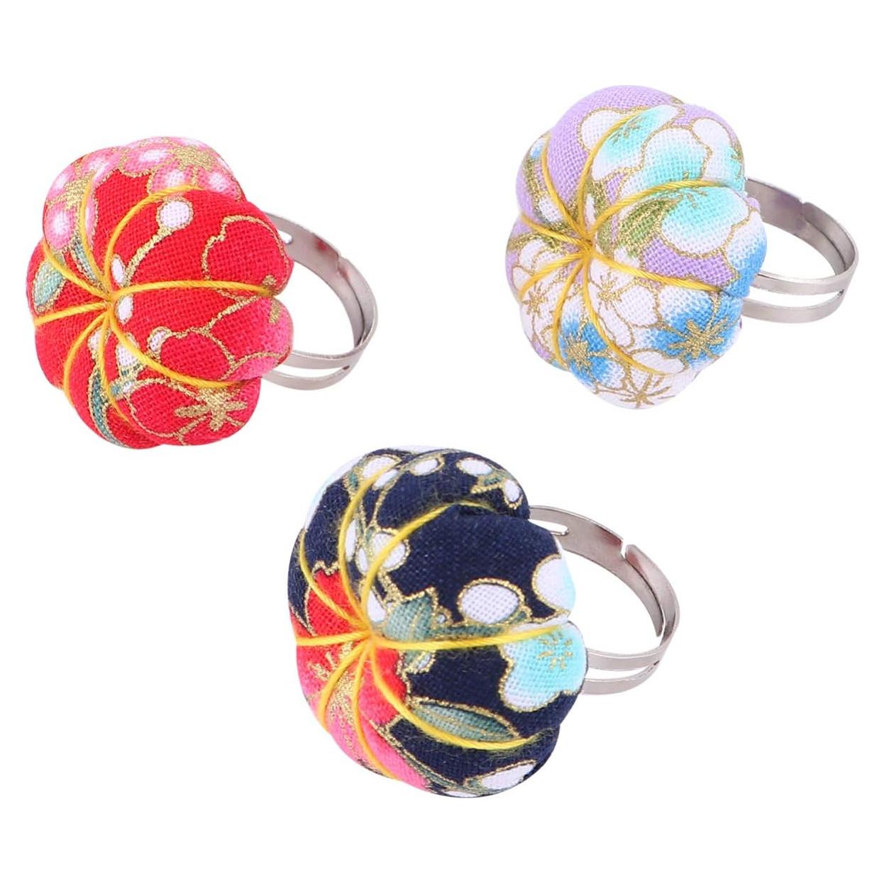 3 Anillos Almohadilla para Agujas EXCEART 3.5cm Color Aleatorio