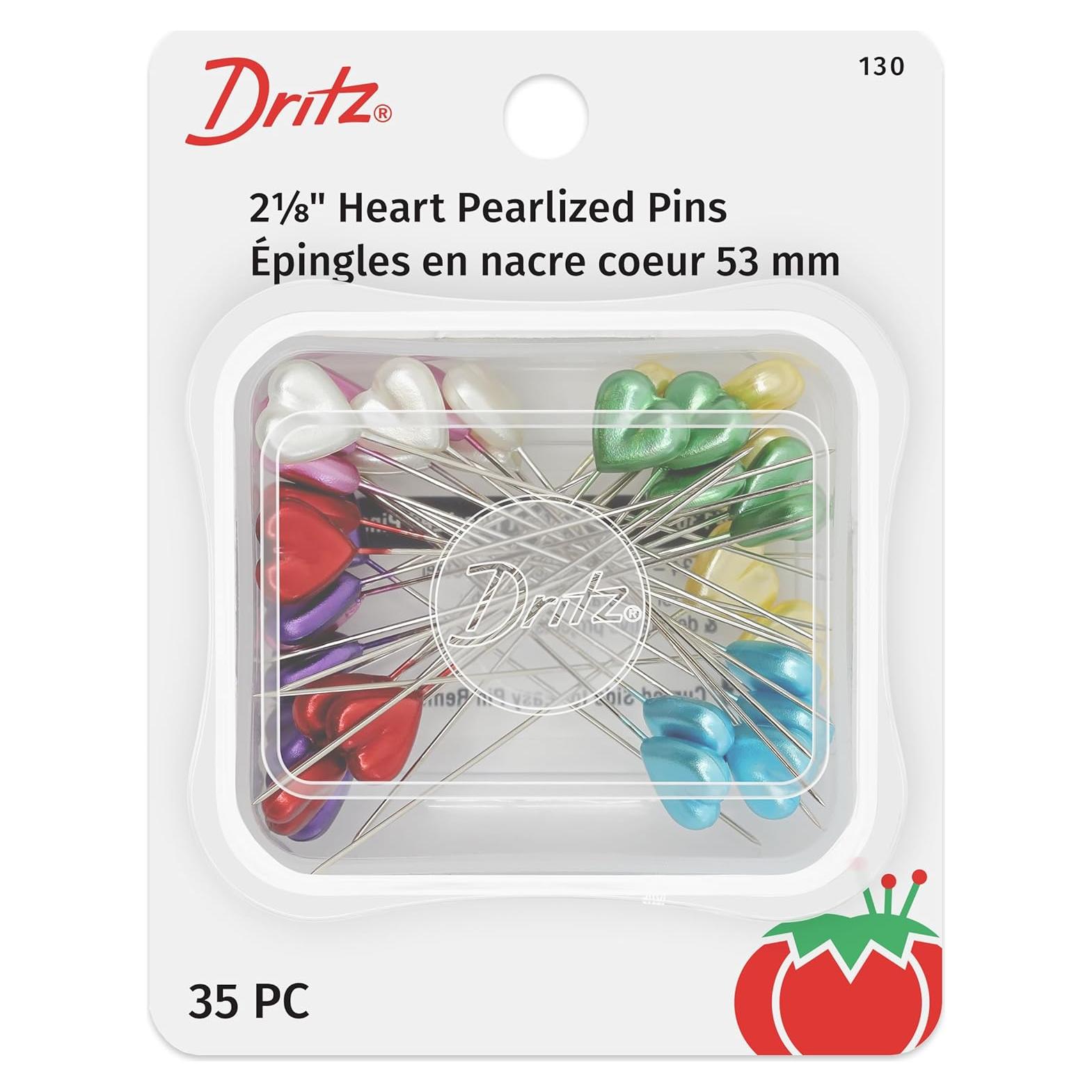 Alfileres Perlados Dritz Corazón 5.4 cm Multicolor 35 Pzas