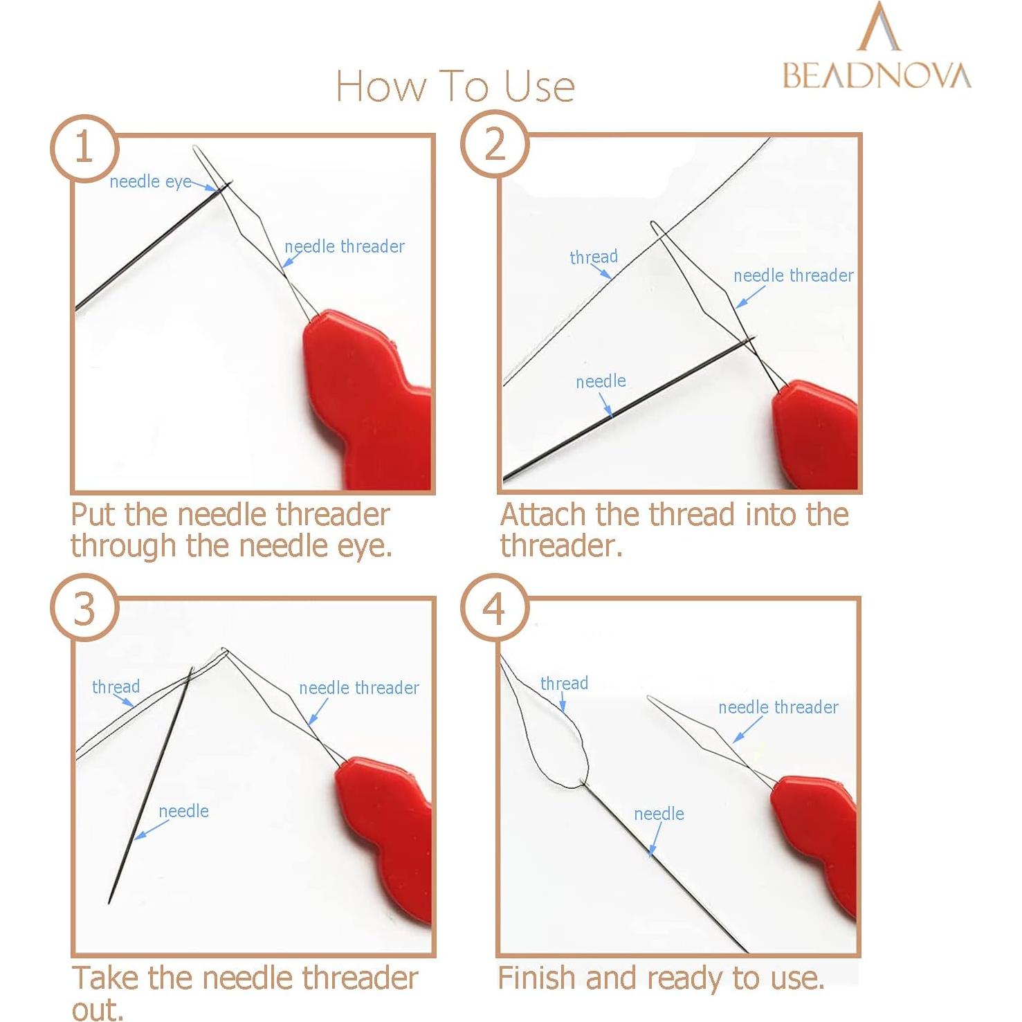 Enhebradores de Agujas BEADNOVA 20pcs Plástico Colores Mezclados