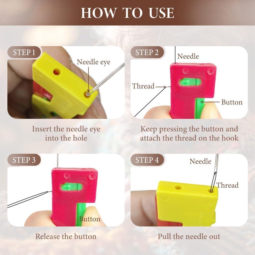 Enhebrador de Agujas Automático Frundoo 12 Pcs para Coser