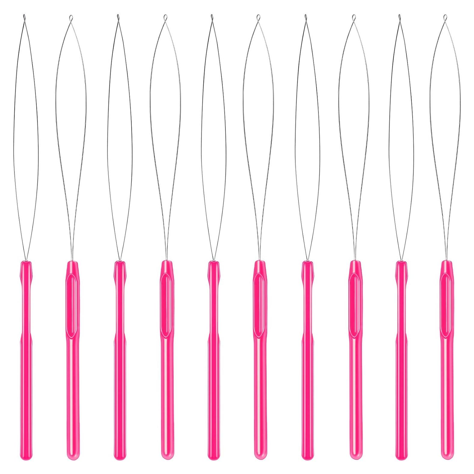 10 Piezas Herramienta de Aguja para Extensiones de Cabello Zonon