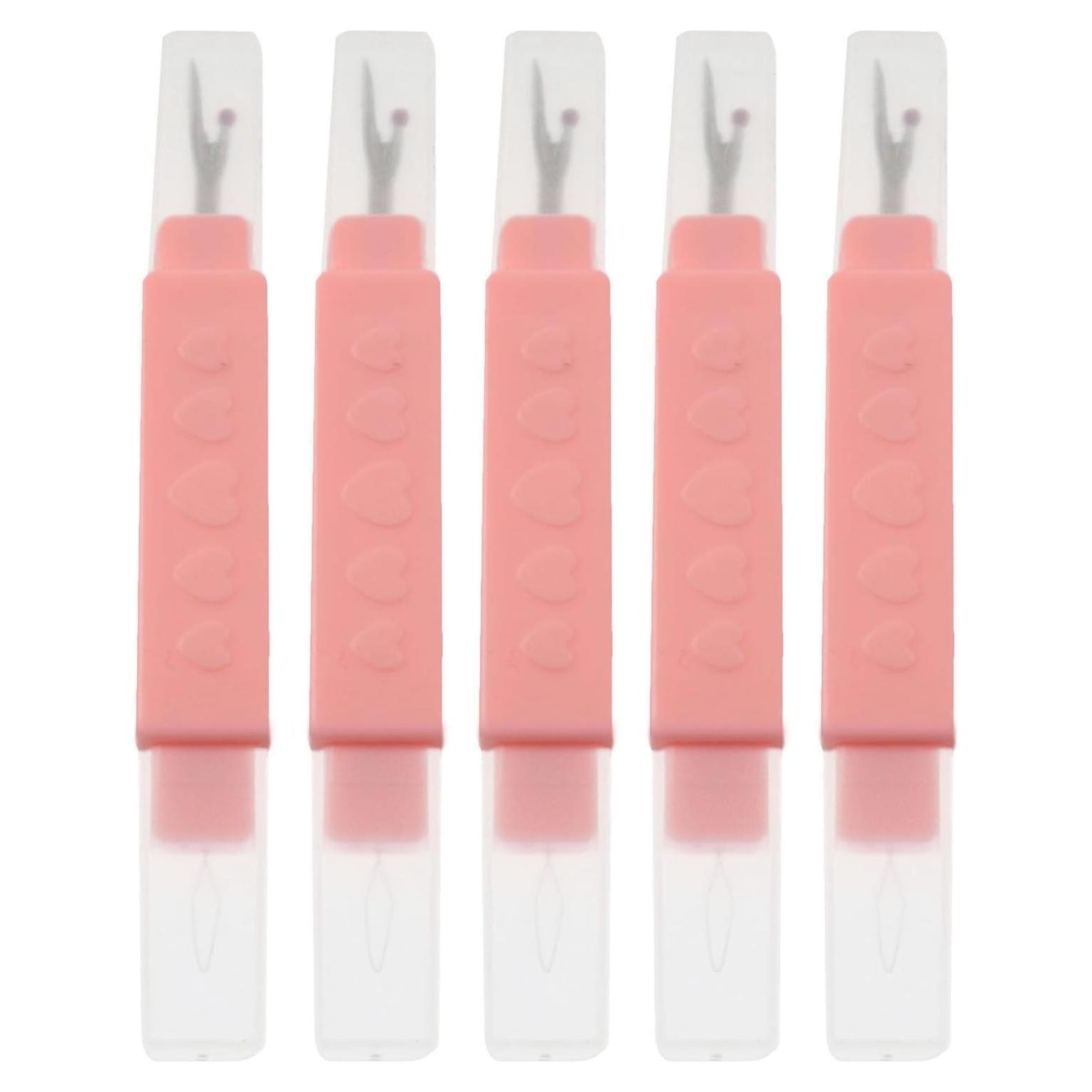 Enhebrador de Agujas 2-en-1 XGNG con Descosedor Rosa - 5 Pcs