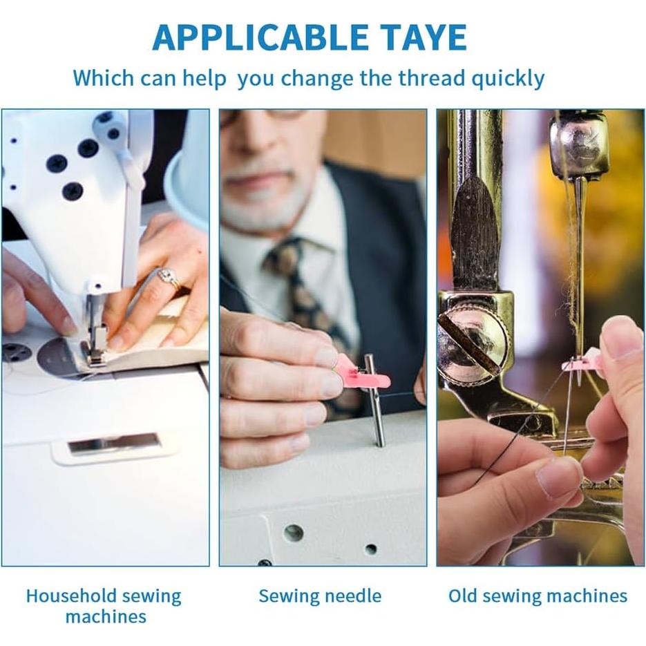 12 Piezas Enhebrador de Agujas Automático QWLWBU Boca de Pez