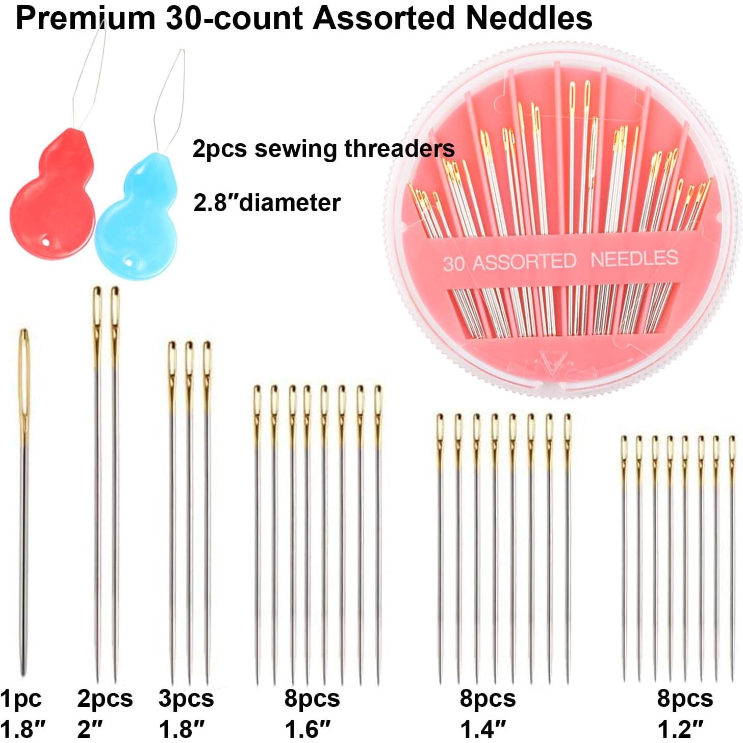 Agujas de Coser a Mano Eketirry - 30 Piezas Variadas