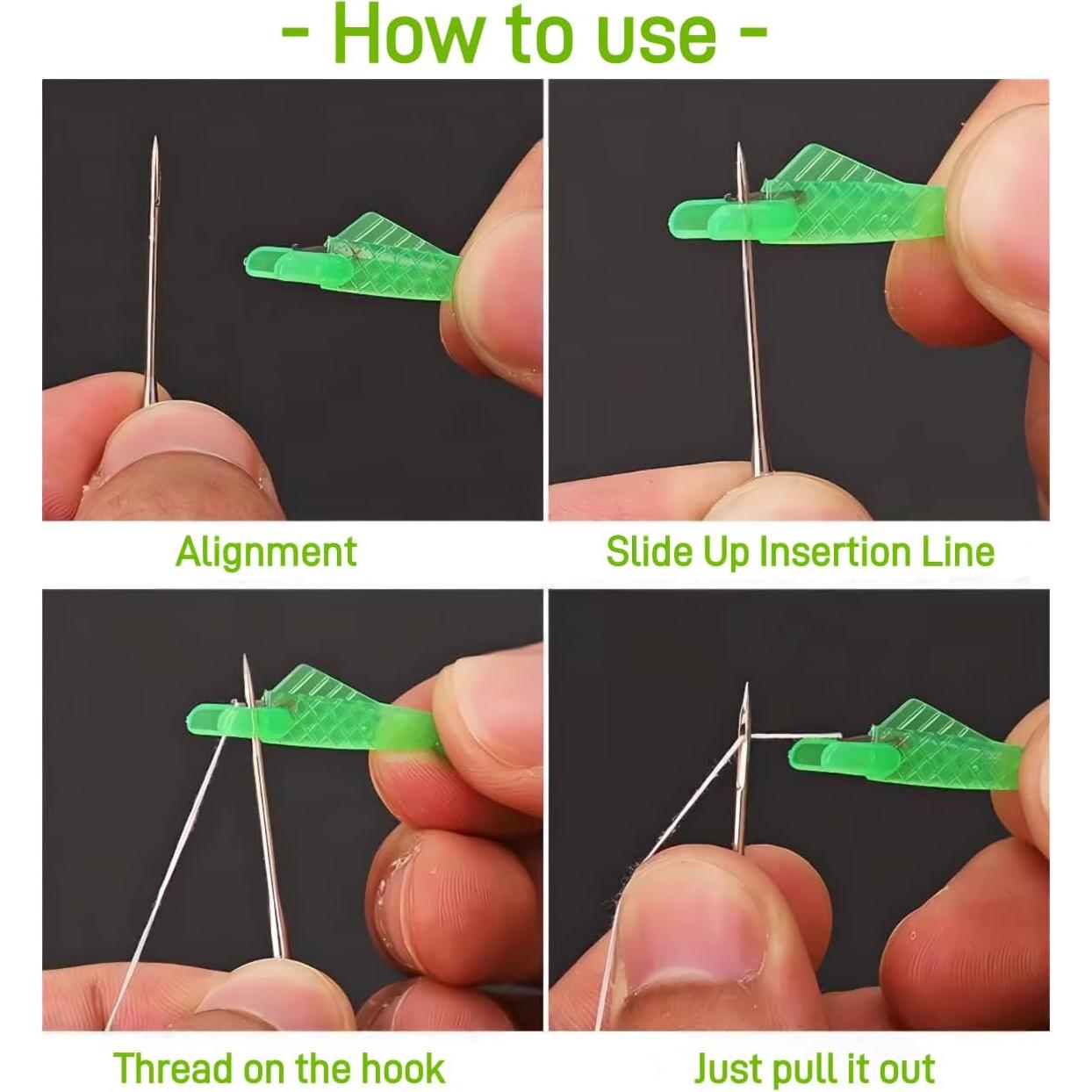 40 Enhebradores de Agujas de Coser JXYT Tipo Boca de Pez