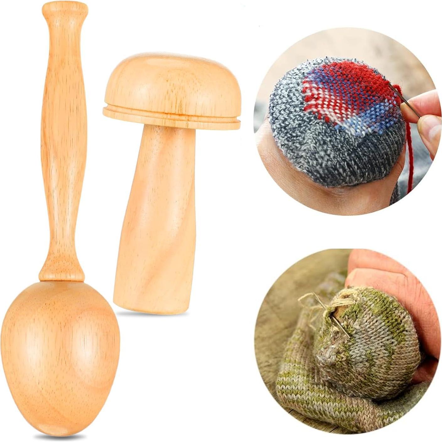 Huevos de remendar de madera Xeniol para ropa y calcetines