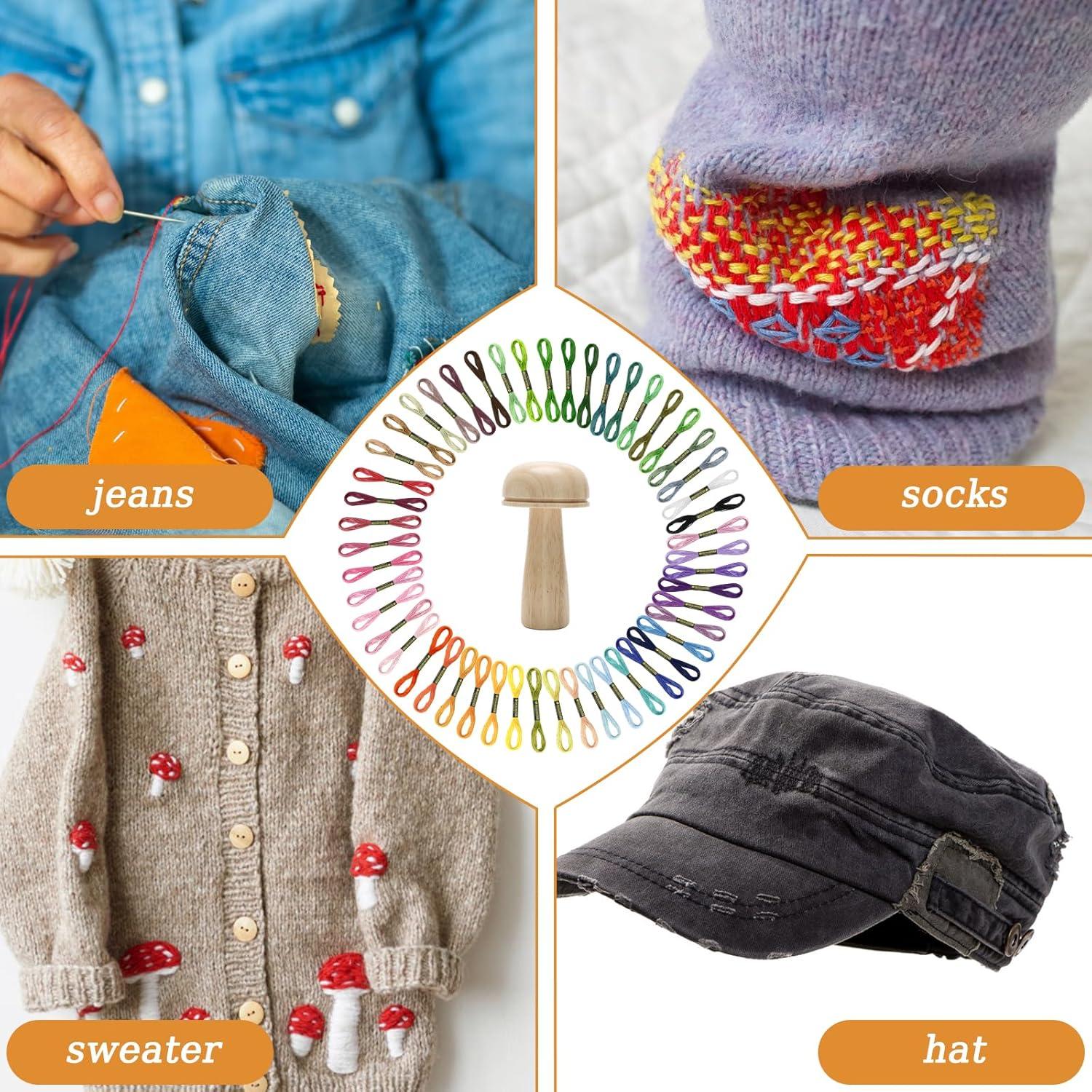Set de Darners Windspeed para Calcetines - 14 Ganchos, 9 Agujas, 50 Hilos