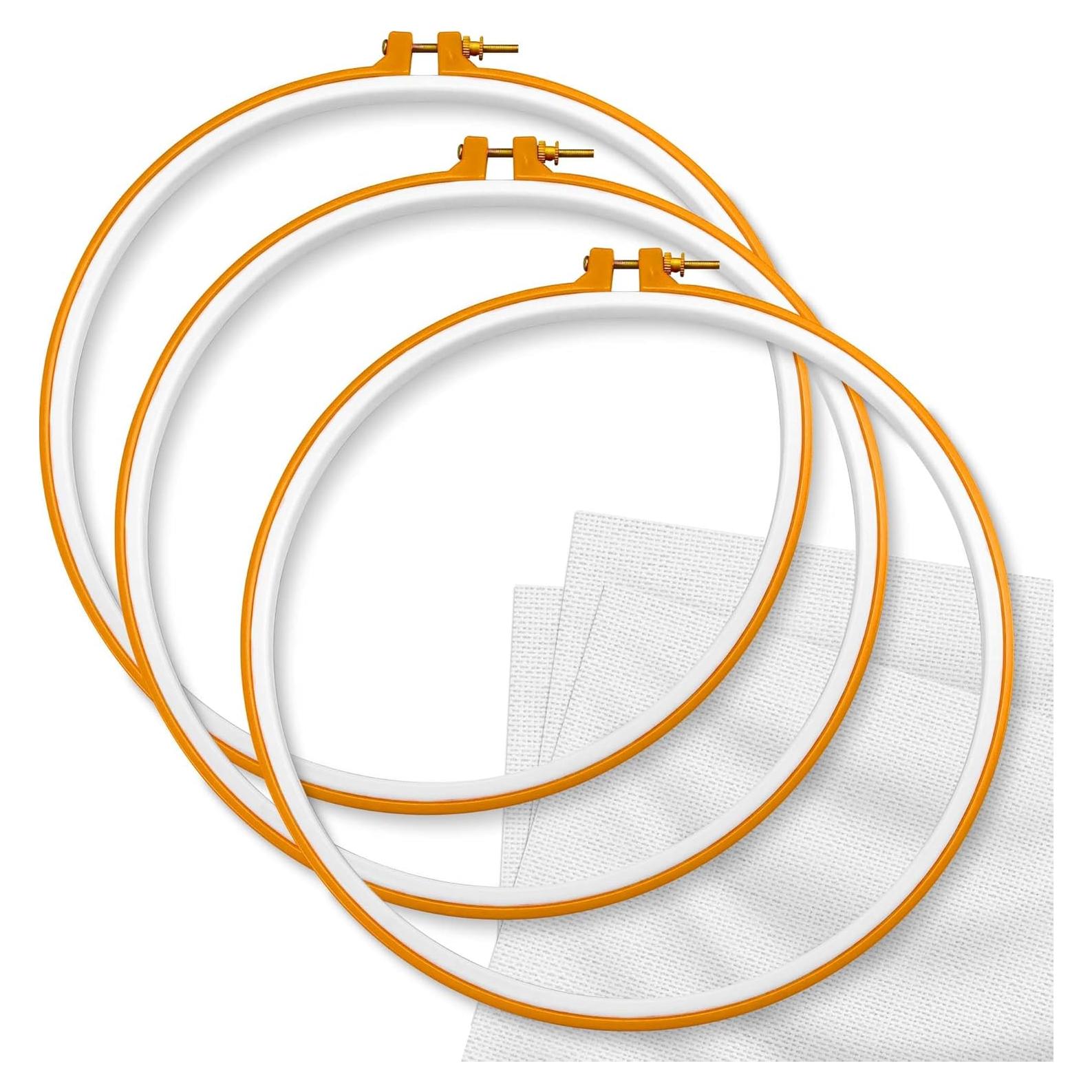 Aros de Bordado ATTERET 12.7 cm, Paquete de 3, Plástico Duradero