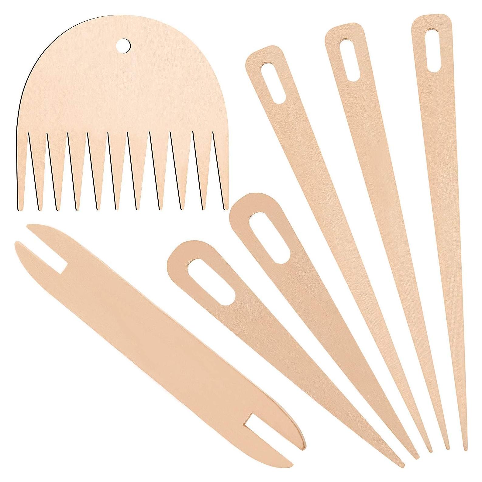 Juego de Tejido de 7 Piezas WILLBOND - Agujas y Paletas de Madera