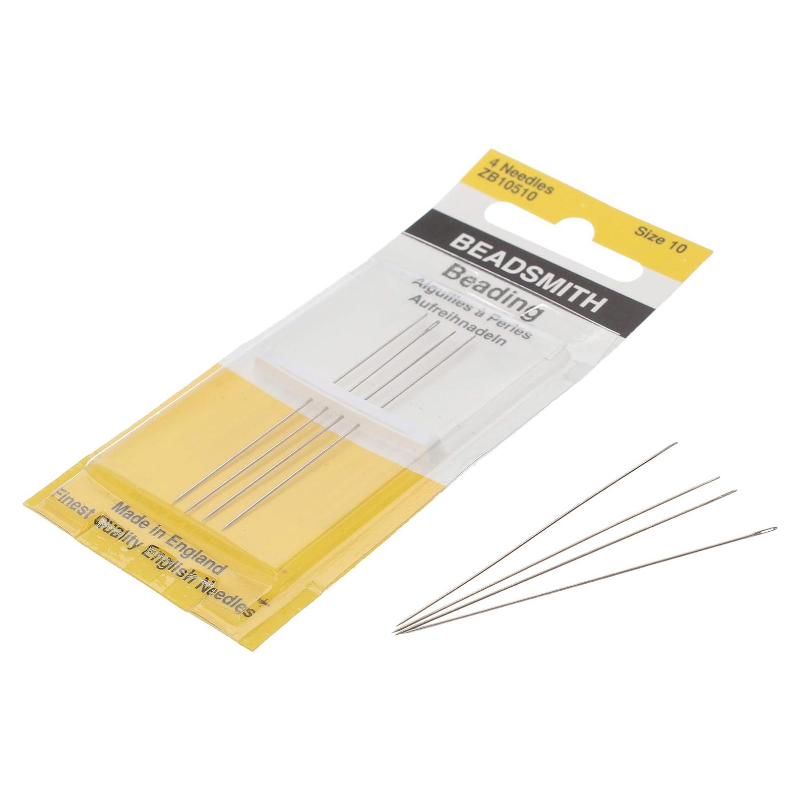 Agujas de Beading The Beadsmith #10 - 4 Unidades, Hechas en Inglaterra