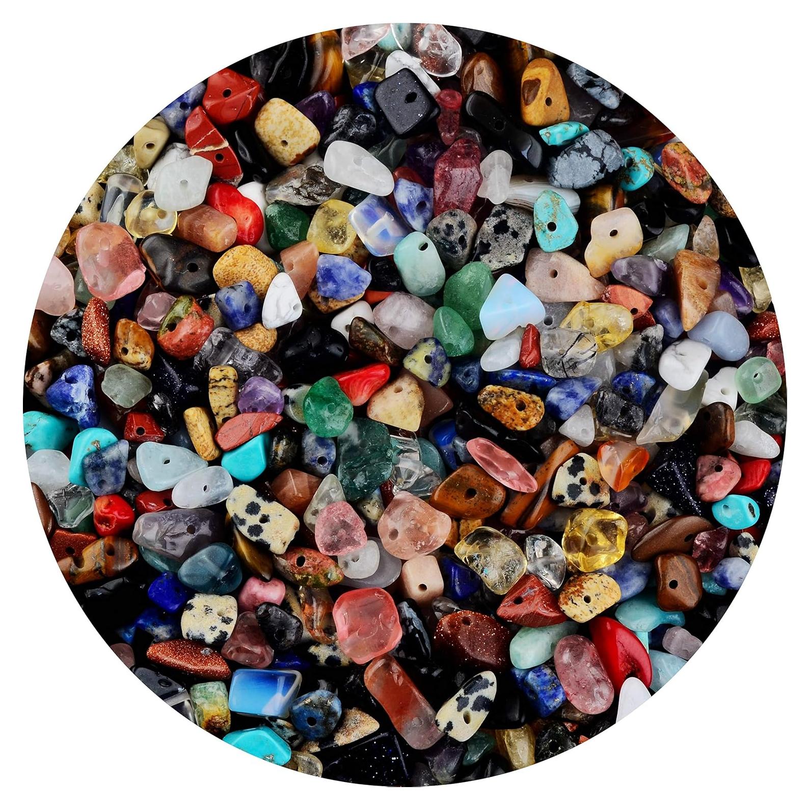 Cuentas de piedra chip natural Cmidy 5-8mm 400 piezas multicolor