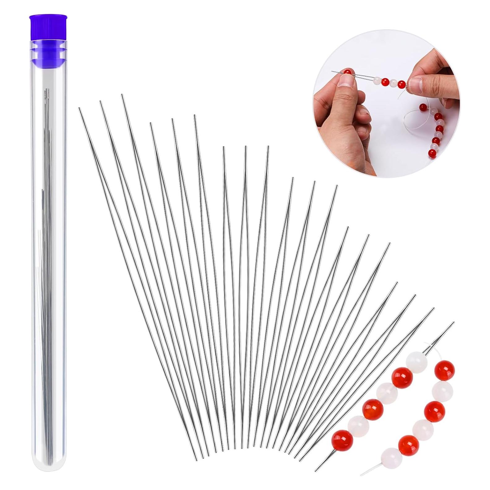 Juego de Agujas para Cuentas UOOU - 18 Piezas Ojo Grande