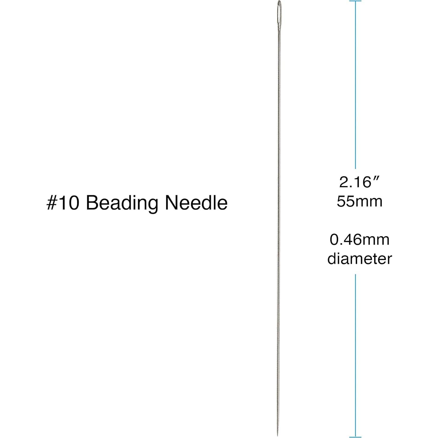 Agujas de Beading The Beadsmith #10 - Paquete de 25 - Acero