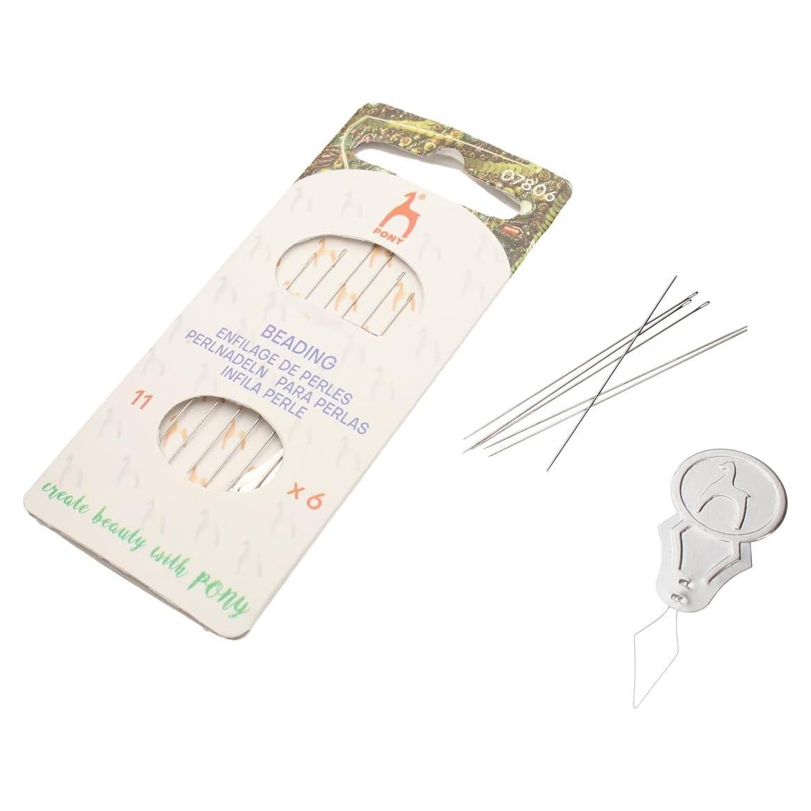 Agujas de Perlas Pony #11 - Acero - Paquete de 6 - 5.08 cm