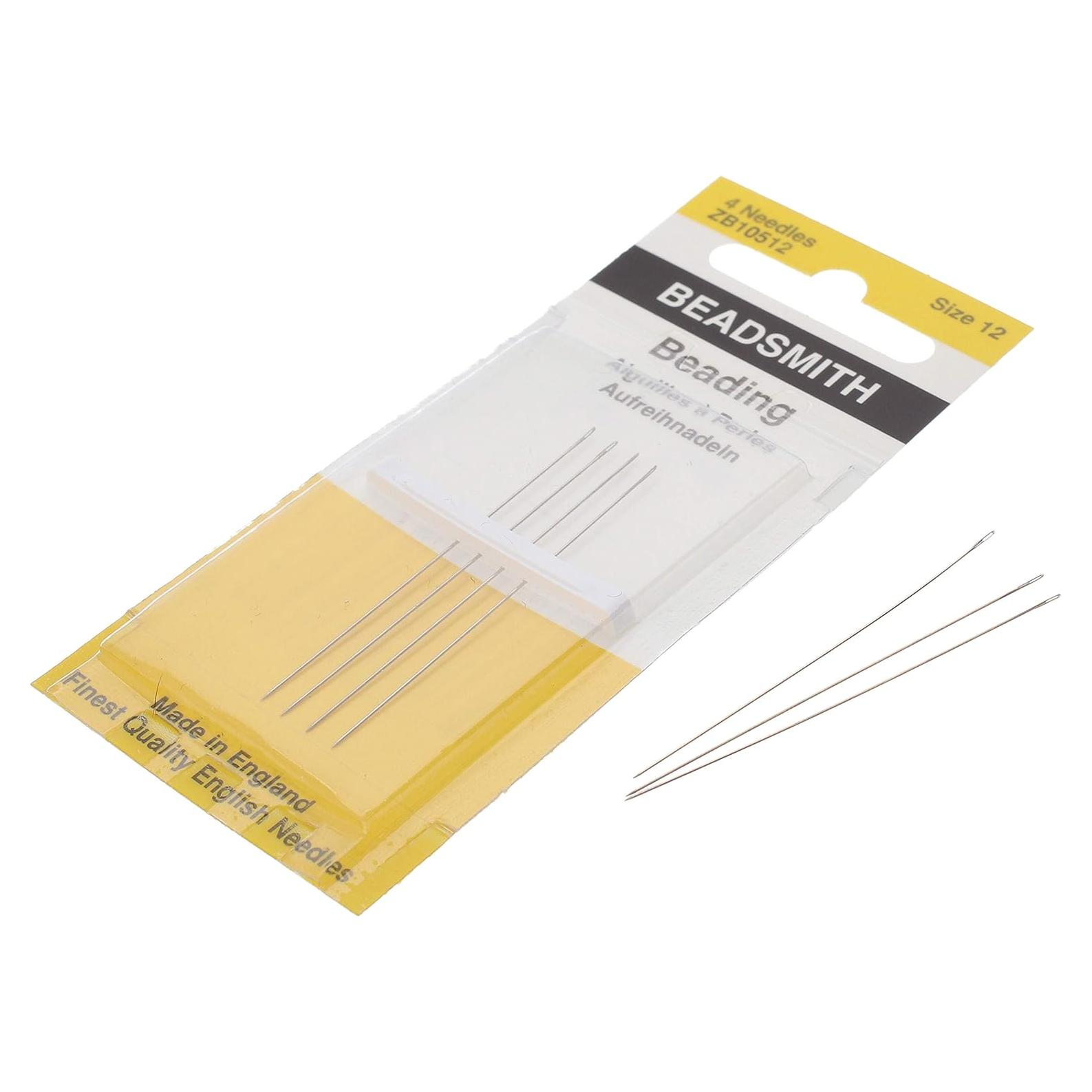 Agujas Beadsmith #12 para Beading - 4 Unidades - Hechas en Inglaterra